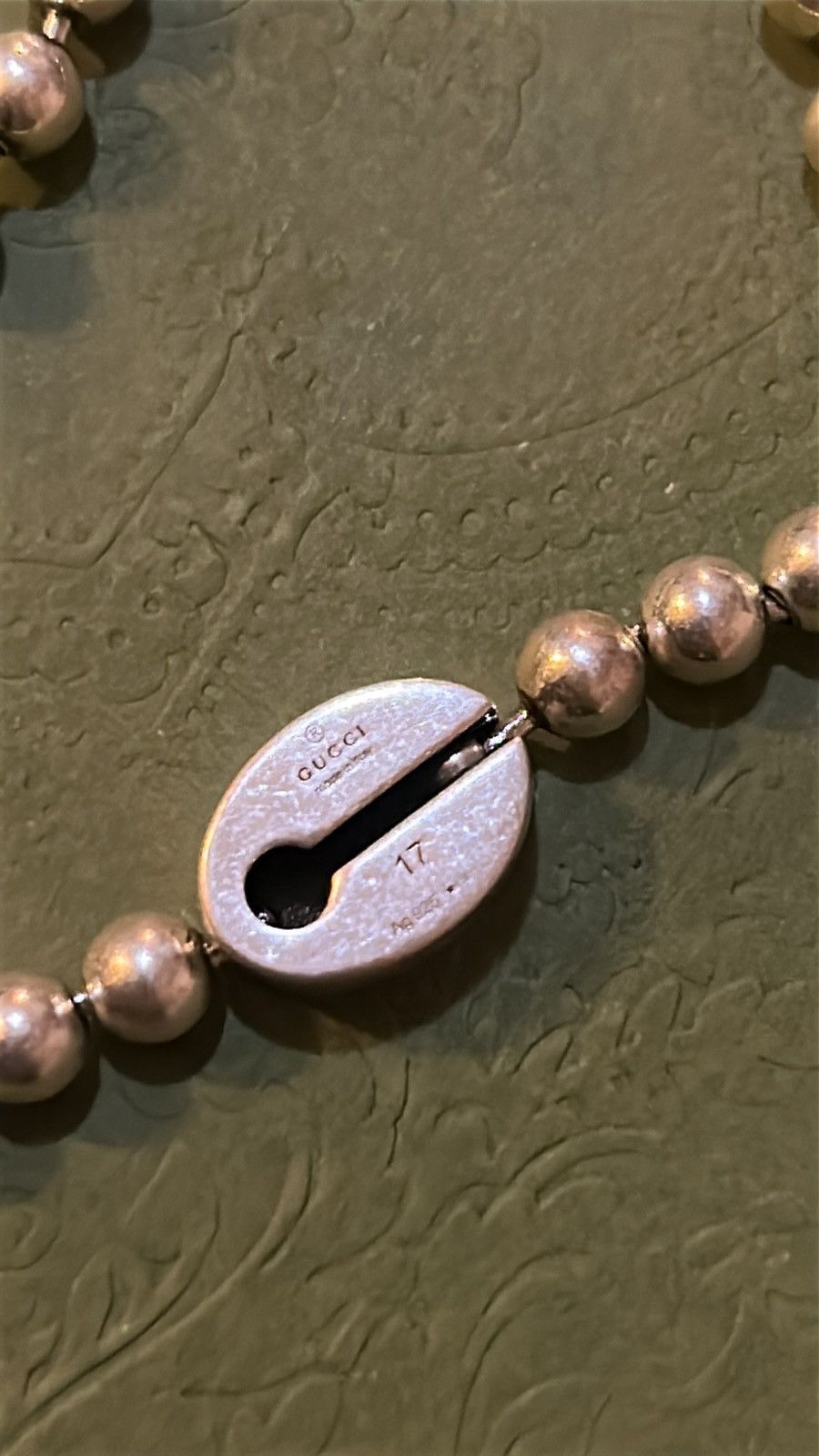 Adidas × Gucci Gucci Interlocking G Boule Chain Bracelet size 17 Ag925 Size ONE SIZE - 5 Thumbnail