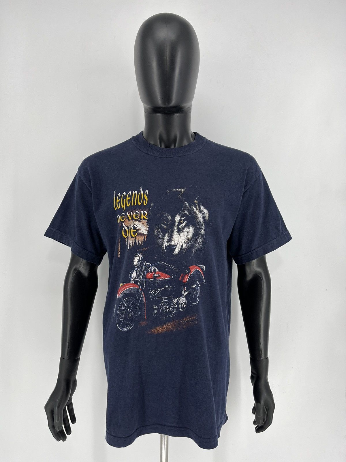 Harley Davidson × West Coast Choppers Vintage 90s Choppers "Legends Never Die" Streetwear Tshirt Size US XL / EU 56 / 4 - 2 Thumbnail