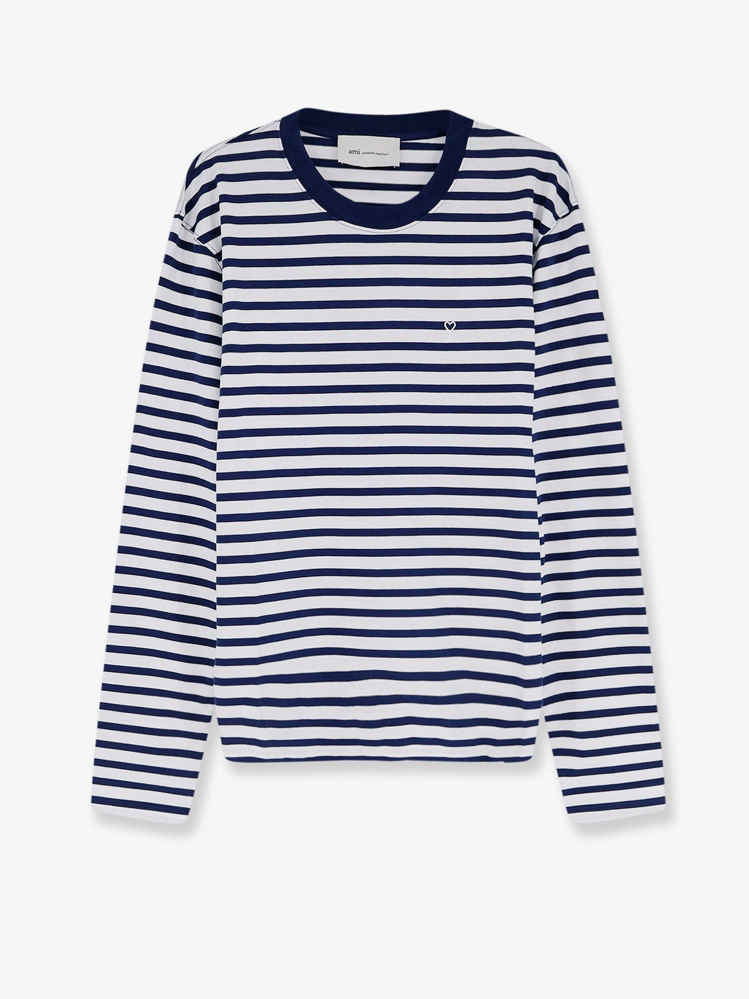 AMI Cotton T-Shirt With Striped Pattern Size US XL / EU 56 / 4 - 1 Thumbnail