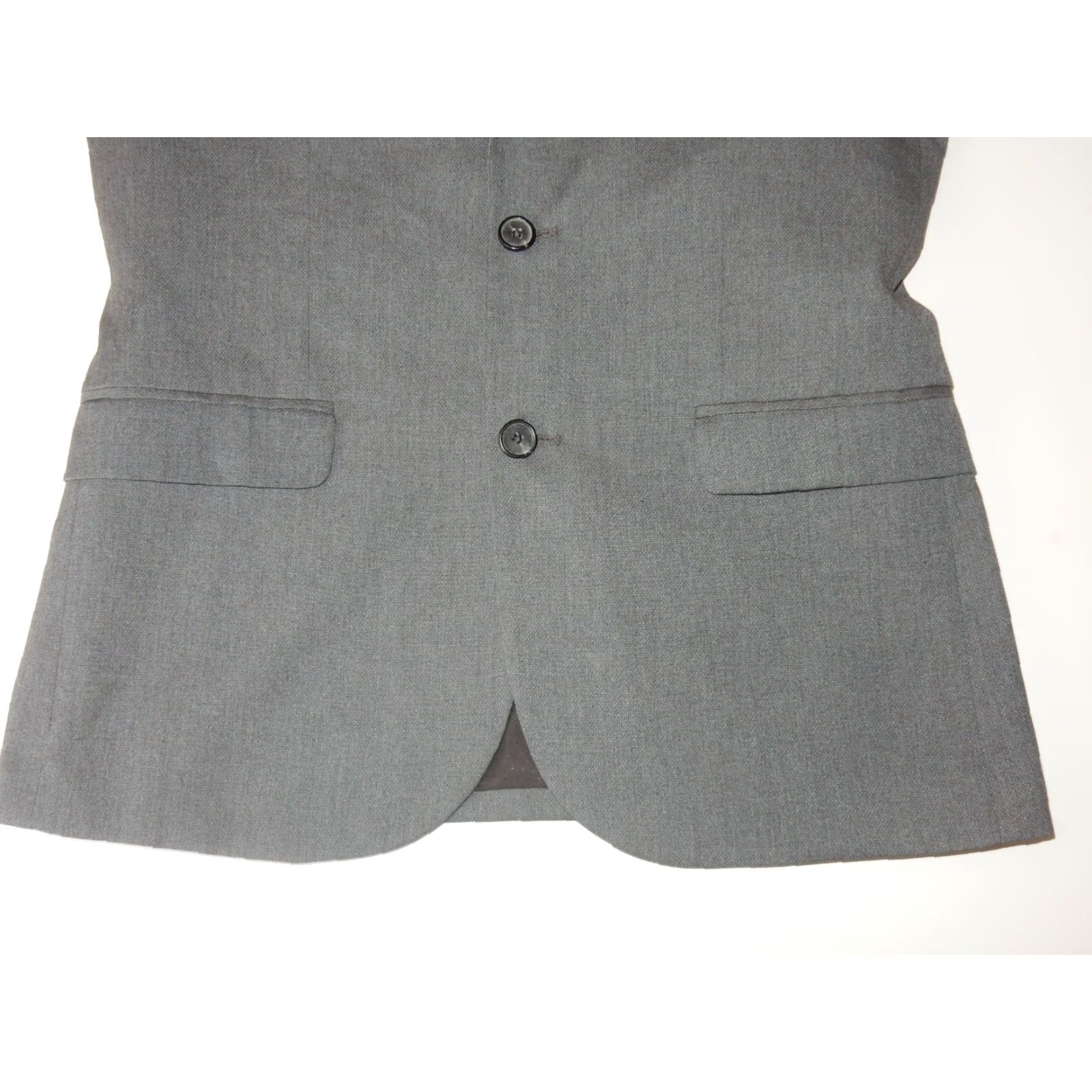 H&M H&M Blazer Shirt Jacket Men Slim Fit 38R Gray Faux Pocket Square Coat Sport Blazer Size 38R - 3 Thumbnail