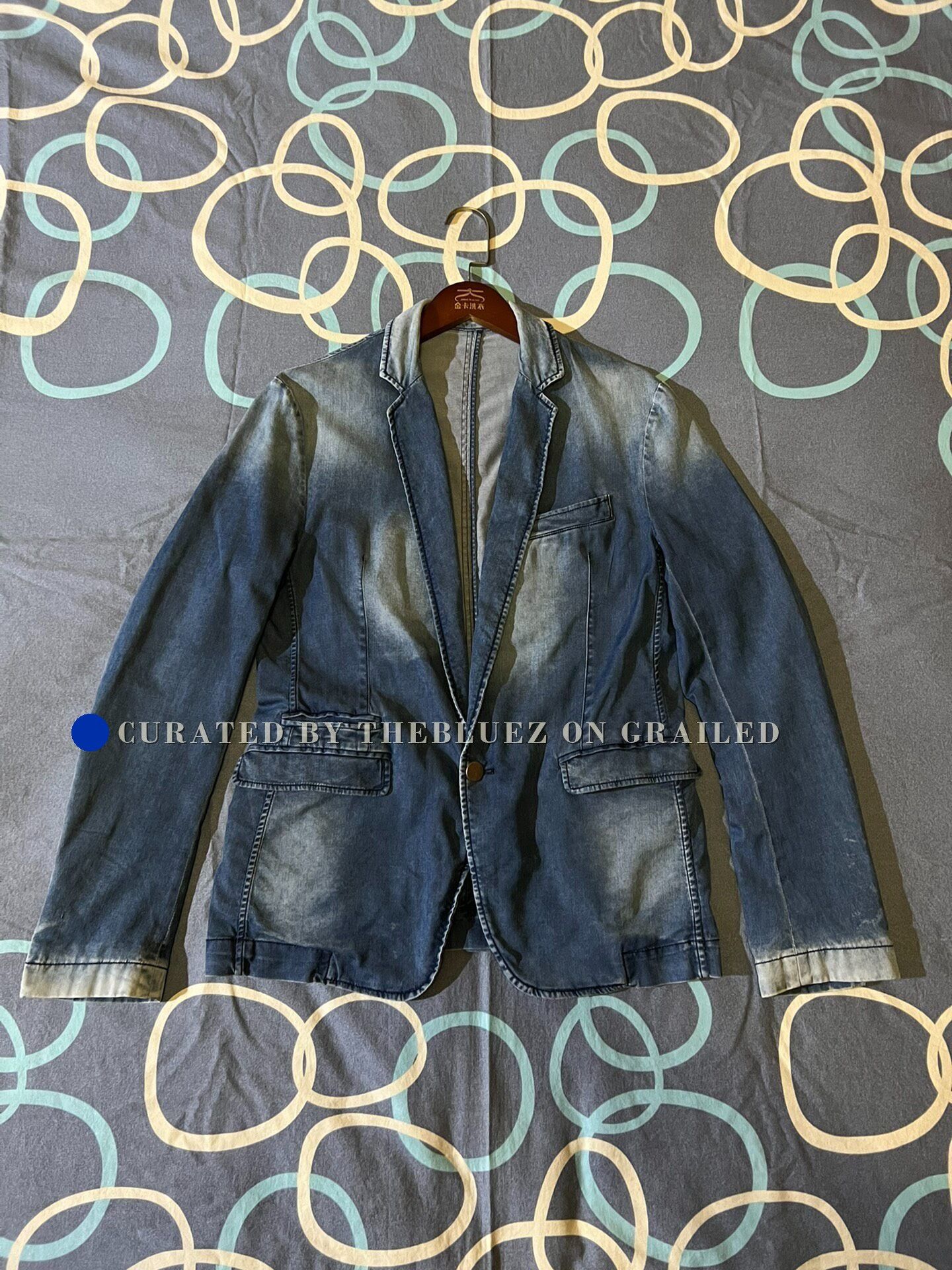 Dolce & Gabbana D&G Distressed Slim Single-Breasted Denim Blazer Size US L / EU 52-54 / 3 - 1 Thumbnail