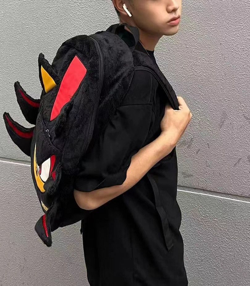 The Unbranded Brand Sonic The Hedgehog Cartoon Pattern Backpack Size ONE SIZE - 5 Thumbnail