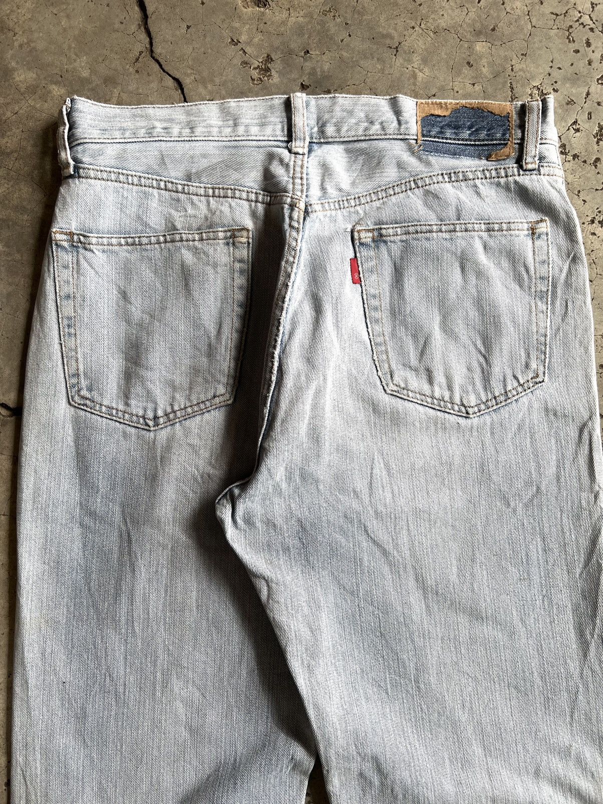 Vintage Thrashed Vintage Denim Jeans Distressed Size US 32 / EU 48 - 8 Thumbnail