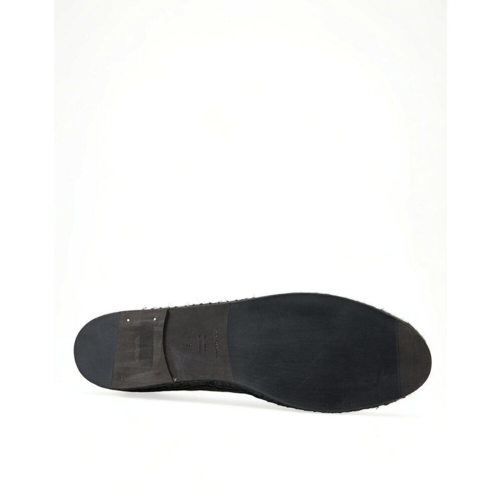 Dolce & Gabbana Dolce & Gabbana Exotic Black Leather Espadrilles Size US 10 / EU 43 - 6 Thumbnail