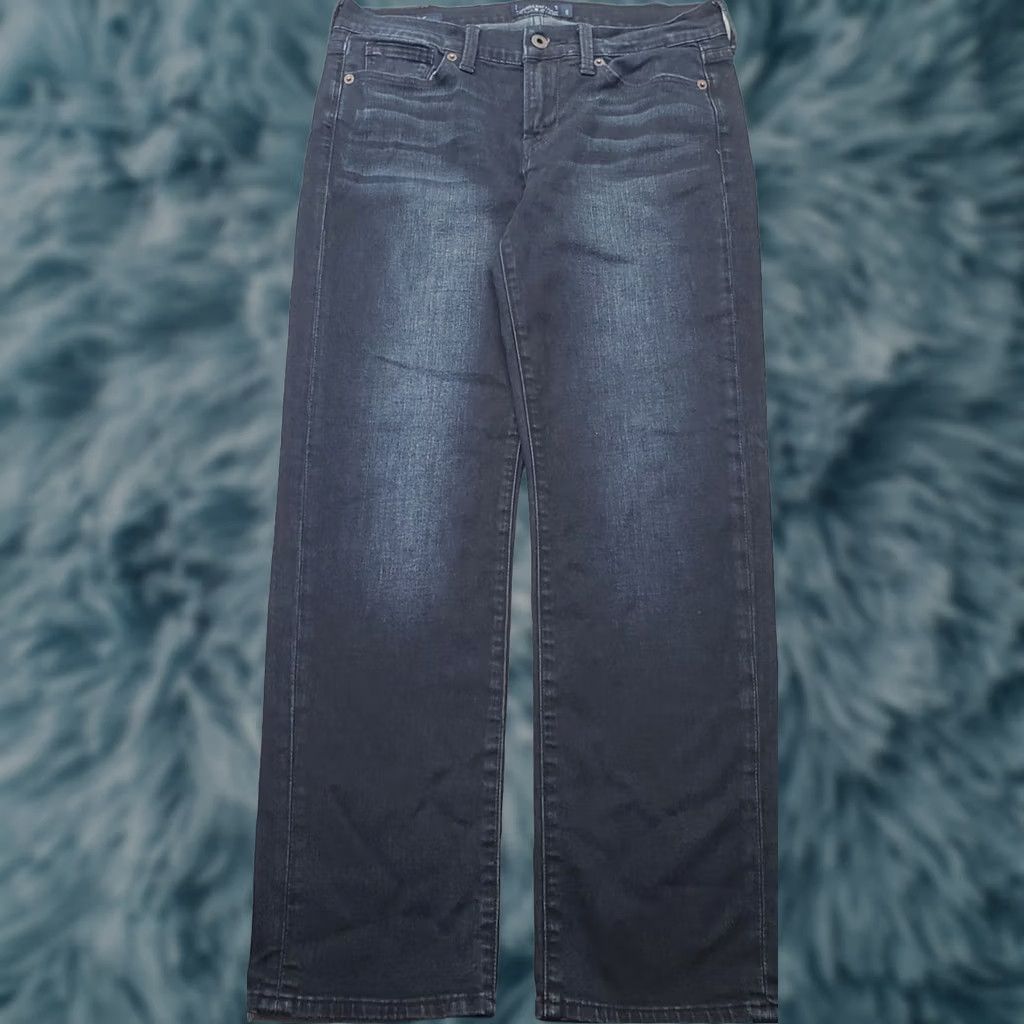 Lucky Brand Lucky Brand Brooke Crop Jeans Womens 6 Blue Denim Dark Wash Straight Leg - Size 6 - 27 Inseam - 30 Waist - 5-Pocket Denim Jeans Size 28" / US 6 / IT 42 - 1 Thumbnail