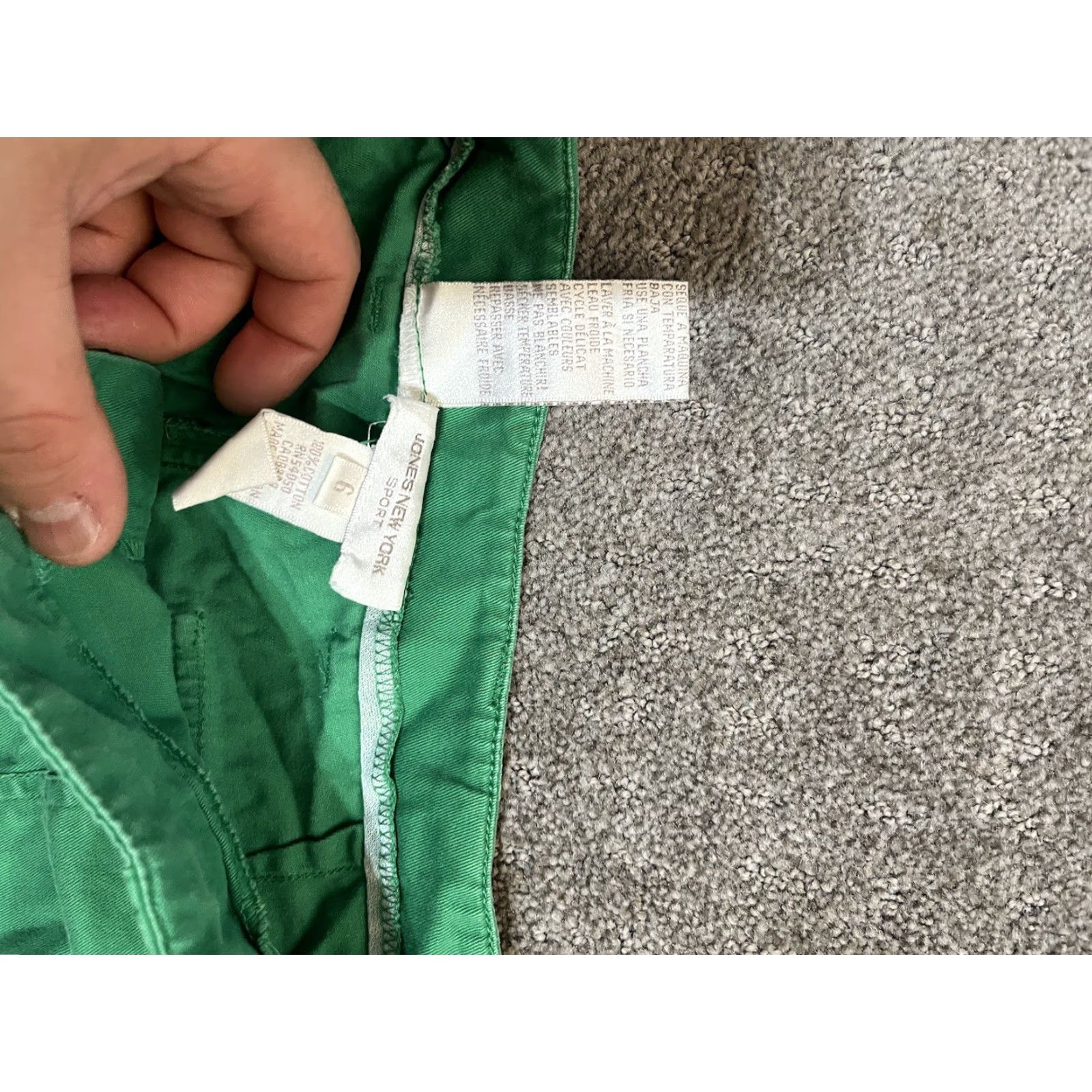 Jones New York Jones New York Shorts Womens 6 Green Flat Front Pockets Stretch Casual Summer Cotton Blend Spandex Size 28" / US 6 / IT 42 - 3 Thumbnail