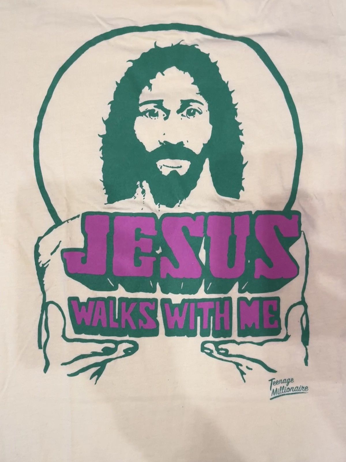 Kanye West 2004 Kanye West Jesus Walks With Me College Dropout T-Shirt Size US L / EU 52-54 / 3 - 2 Thumbnail