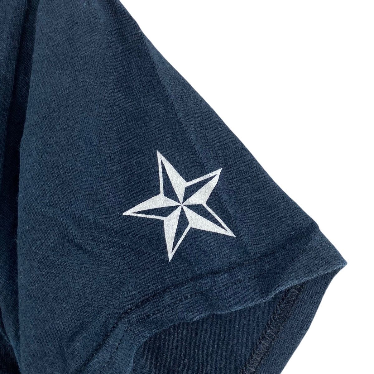Japanese Brand DEVILUSE Japanese Brand Logo Print Navy Short Sleeve Shirt Size US S / EU 44-46 / 1 - 3 Thumbnail