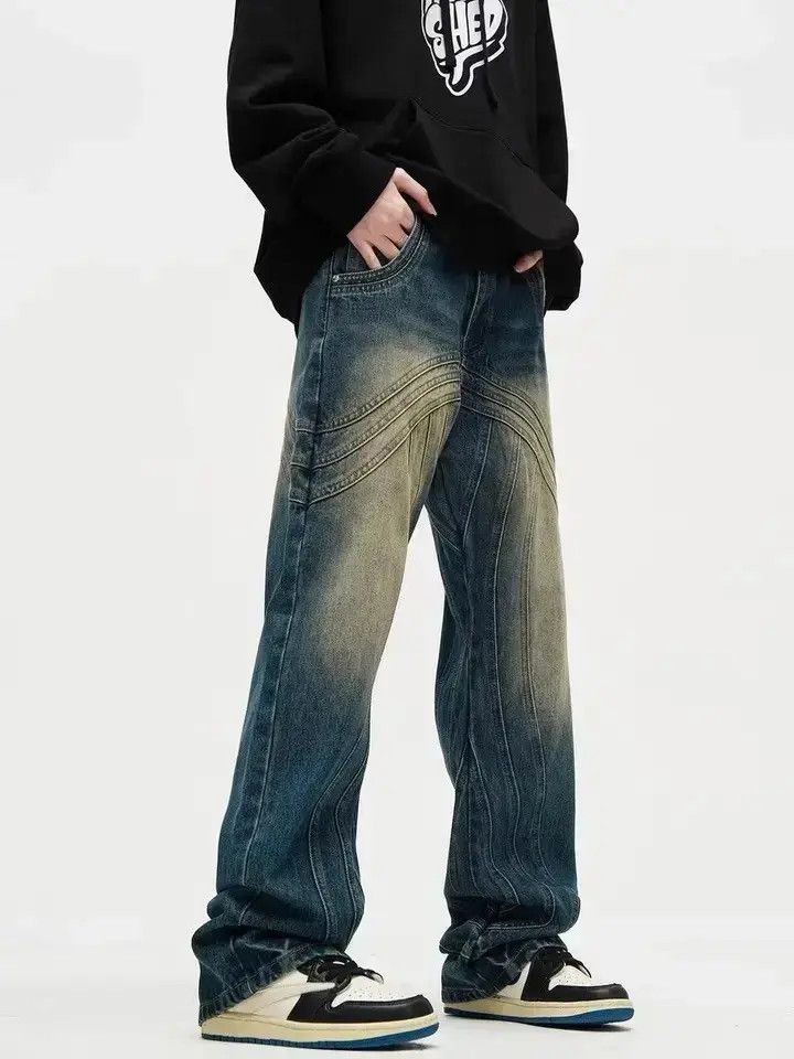 Japanese Brand Y2k Hip Hop Street Casual Pants Loose Wide Leg Splice Size US 32 / EU 48 - 6 Thumbnail