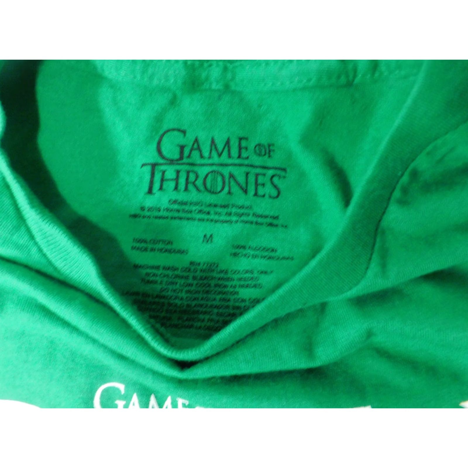 Vintage Game Of Thrones Mens T-Shirt Short Sleeve Crew Neck Green M Cotton Spandex Logo Graphic Print Classic Vintage: No (Regular) Adults Mens Shirt Size US M / EU 48-50 / 2 - 5 Thumbnail