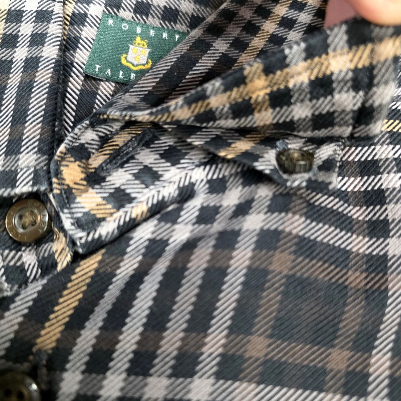 Robert Talbott Robert Talbott Shirt Mens M Black Windowpane Plaid Button-Up Office Size US M / EU 48-50 / 2 - 6 Thumbnail
