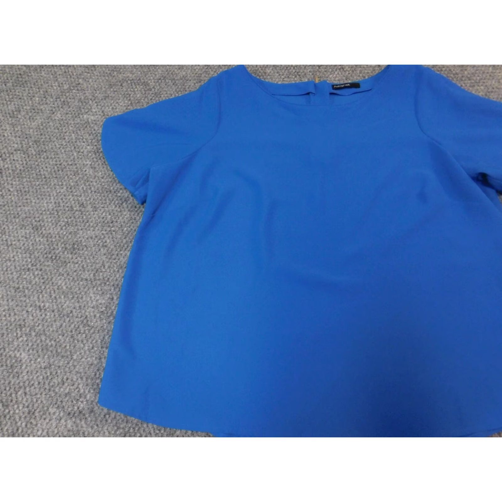 Vintage Autograph Blouse Shirt XL Casual Womens Blue Stretch Crew Neck Short Sleeve Size XL / US 12-14 / IT 48-50 - 3 Thumbnail