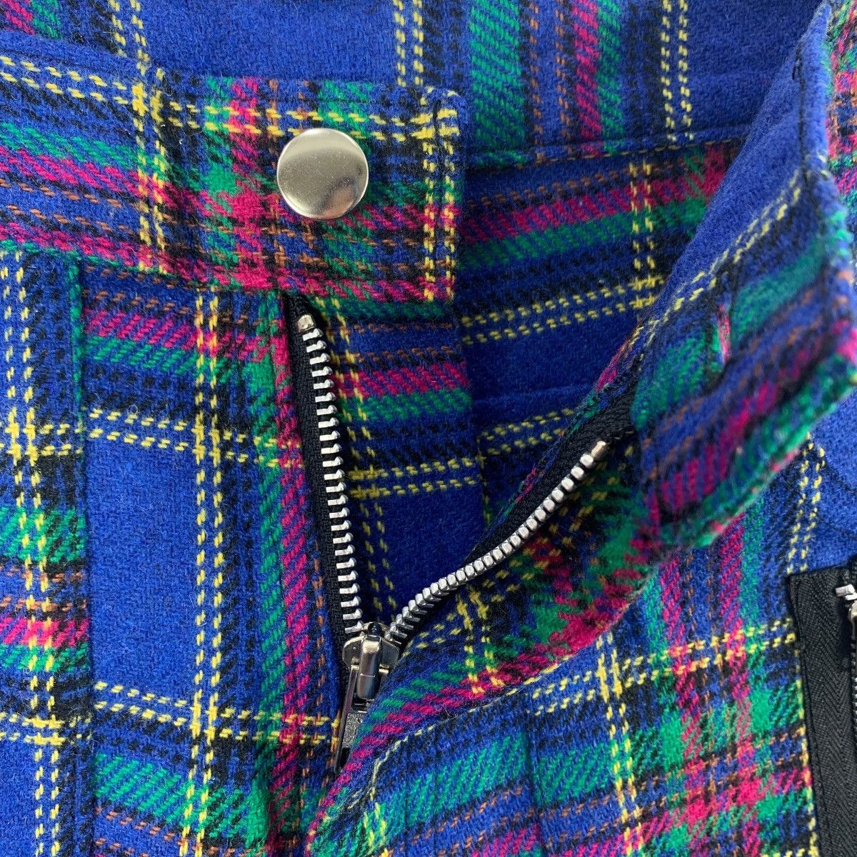 Seditionaries × Vintage Vintage TIGER OF LONDON blue tartan plaid zip bondage pants Size US 29 - 12 Thumbnail