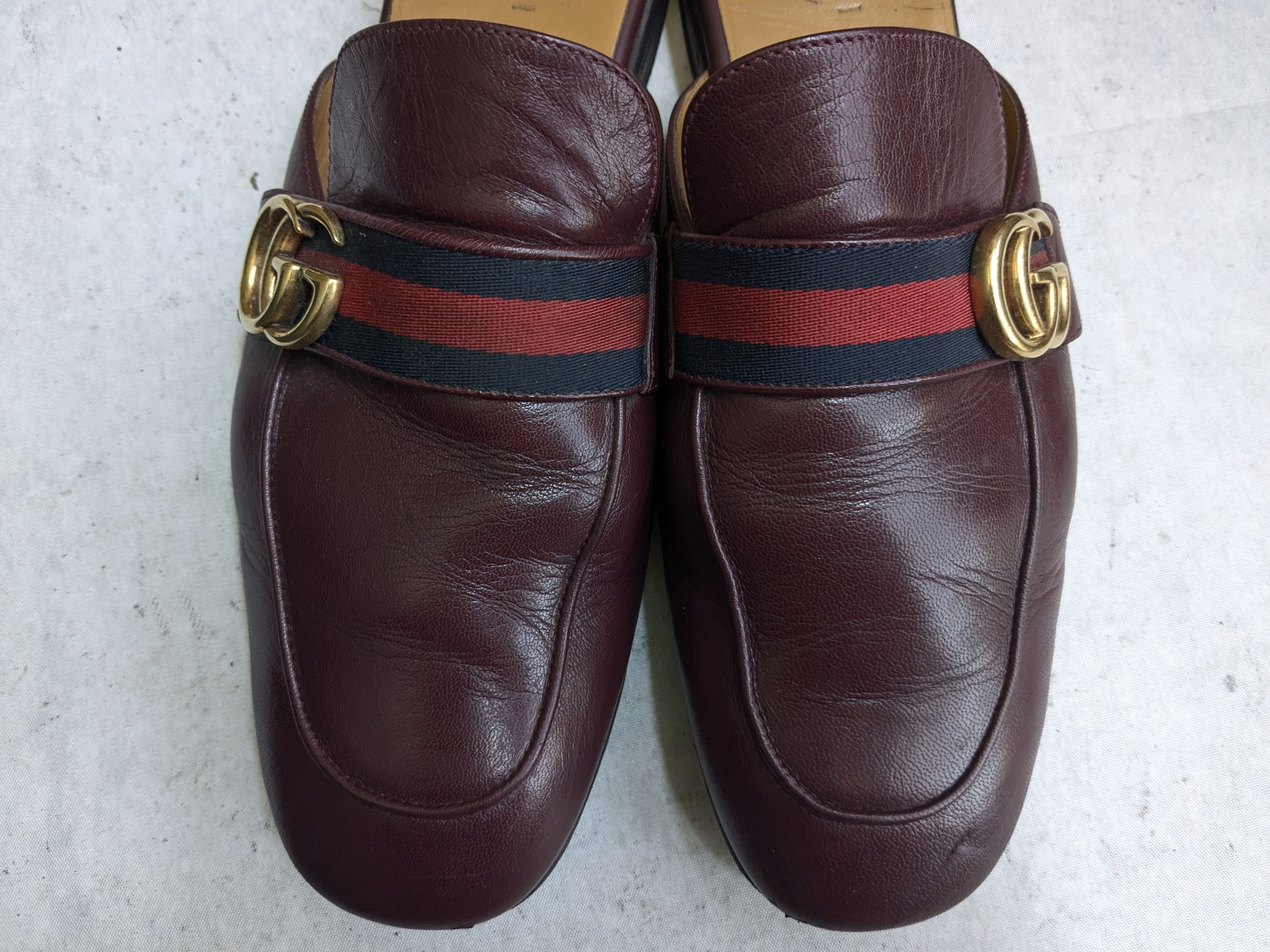 Gucci Gucci Princetown Loafers Burgundy Leather 10.5 GG Size US 10.5 / EU 43-44 - 2 Thumbnail