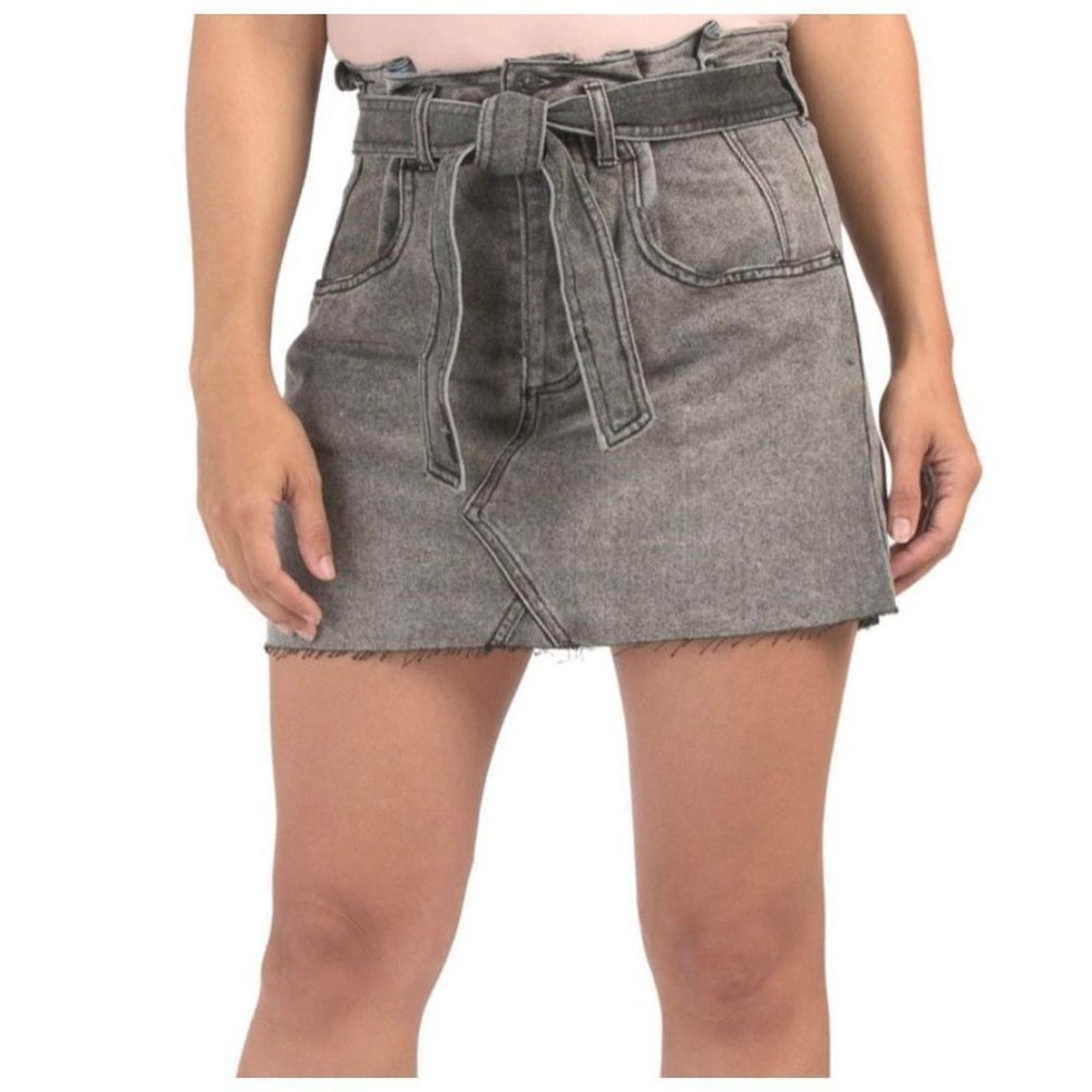Free People Free People Denim Mini Skirt, Gray Jean Size 27 (US 4), $78 Size 27" / US 4 / IT 40 - 1 Thumbnail