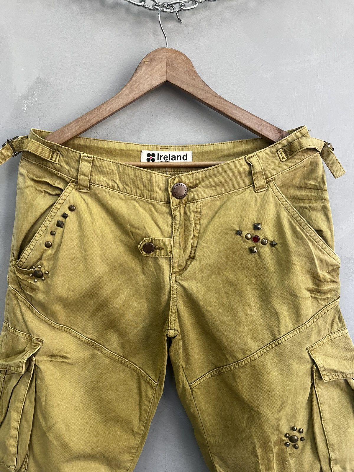 JNCO × Vintage Wide Y2K JNCO style Shorts Embroidered Flames Crown Size US 34 / EU 50 - 4 Thumbnail