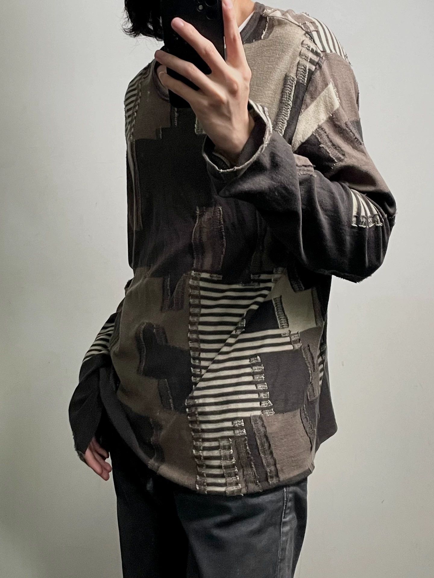 Yohji Yamamoto Yohji Yamamoto 18FW Color Blocked T-Shirt Size US M / EU 48-50 / 2 - 2 Thumbnail