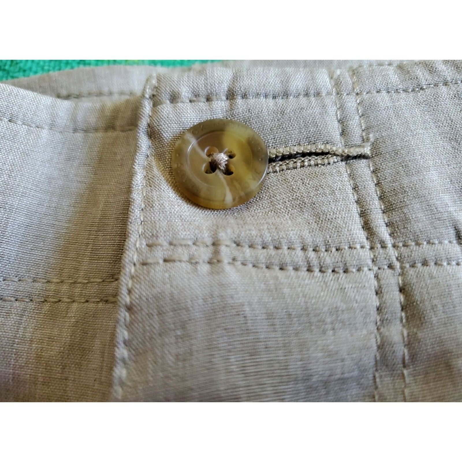 Vintage Jack Nicklaus Golf/Chino Shorts Flat Front Men's SZ W30×L10 Beige Polyester Casual Shorts Joe Nicklaus Golf Theme 90s? Size US 30 / EU 46 - 6 Thumbnail