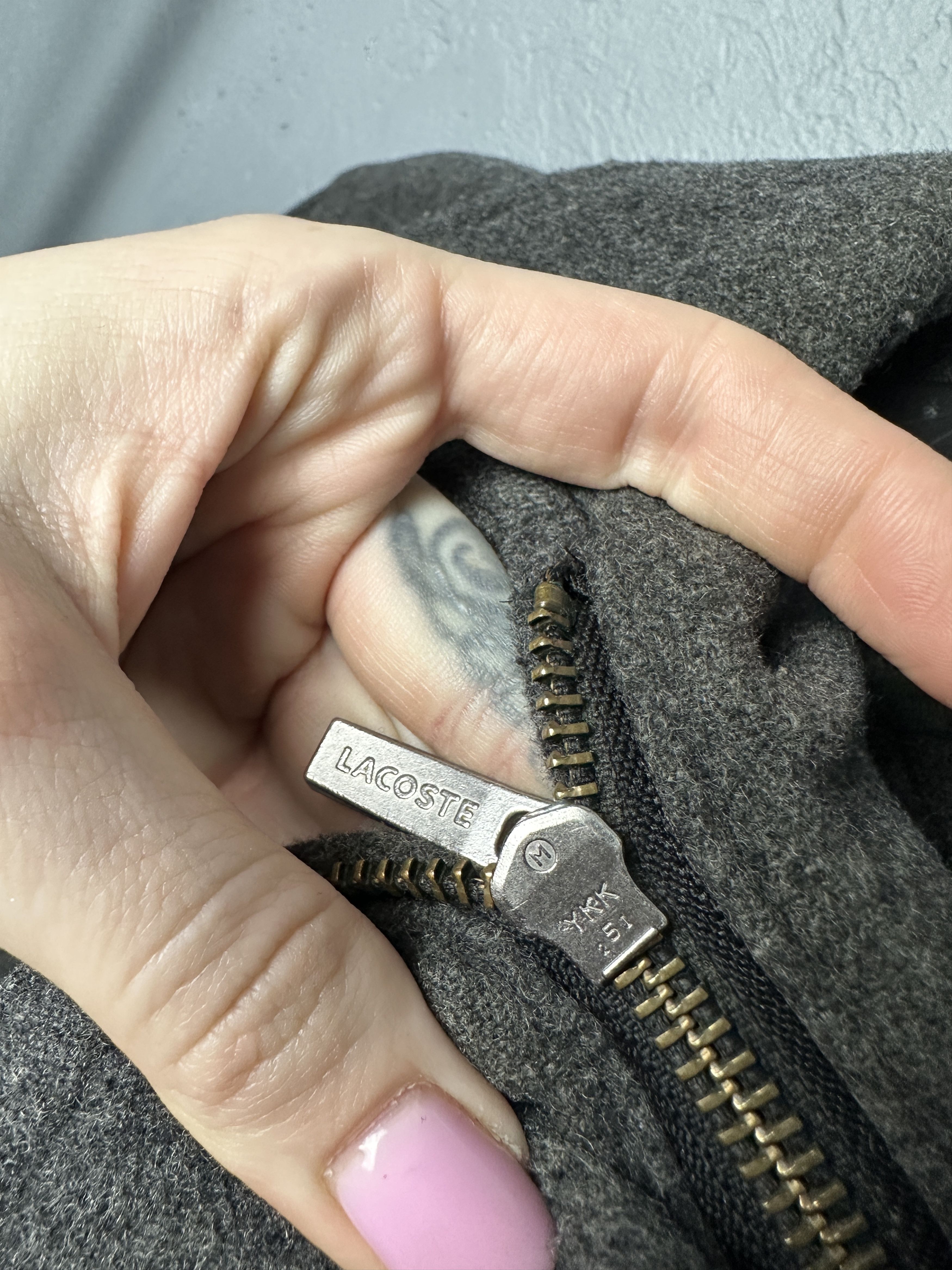 Lacoste Lacoste Vintage Mens Wool Coat Jacket Size US L / EU 52-54 / 3 - 5 Thumbnail