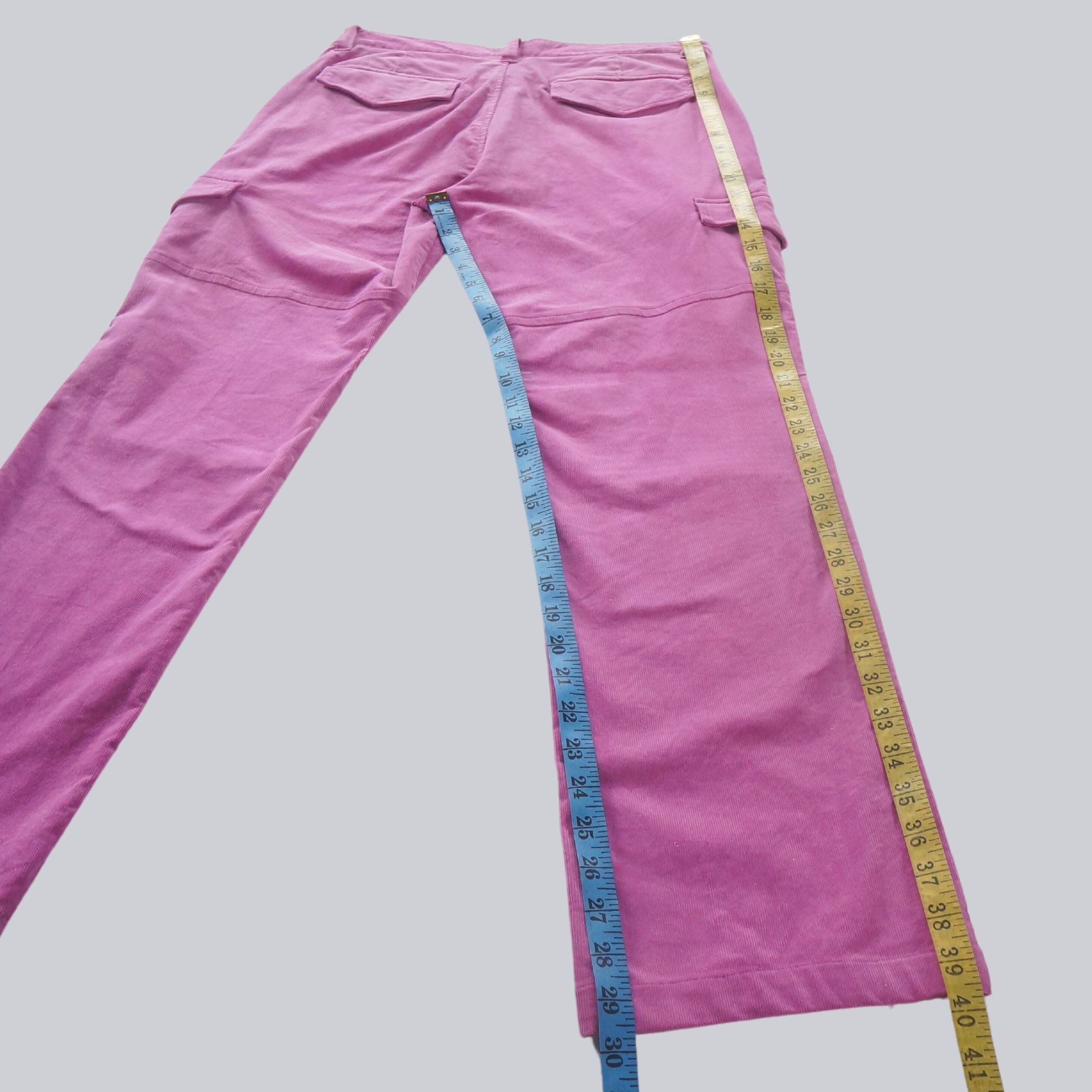 Kappa Kappa Pink Multi Pockets Cargo Corduroy Pants Size 30" / US 8 / IT 44 - 14 Thumbnail