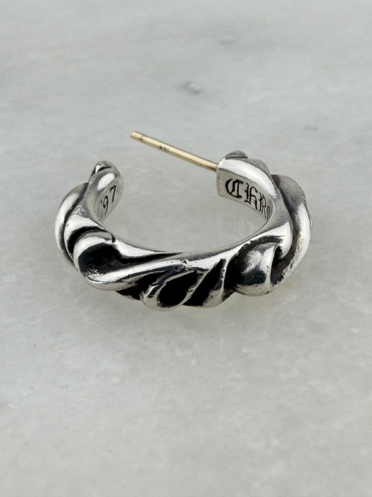 Chrome Hearts CHROME HEARTS HOOP SCROLL EARRING Size ONE SIZE - 11 Thumbnail