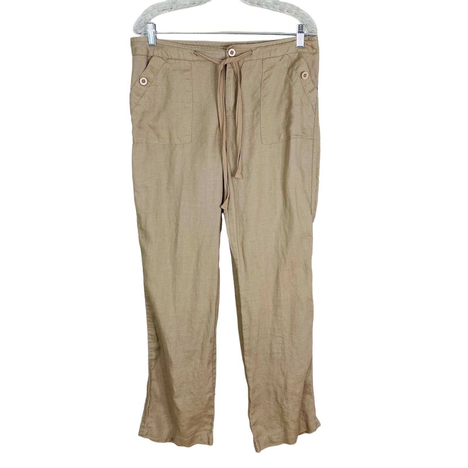 Cynthia Rowley Cynthia Rowley Pants Linen 10 Taupe Beige Straight Grailed   C3bd4c3d7921495ea77e55888cf249b5