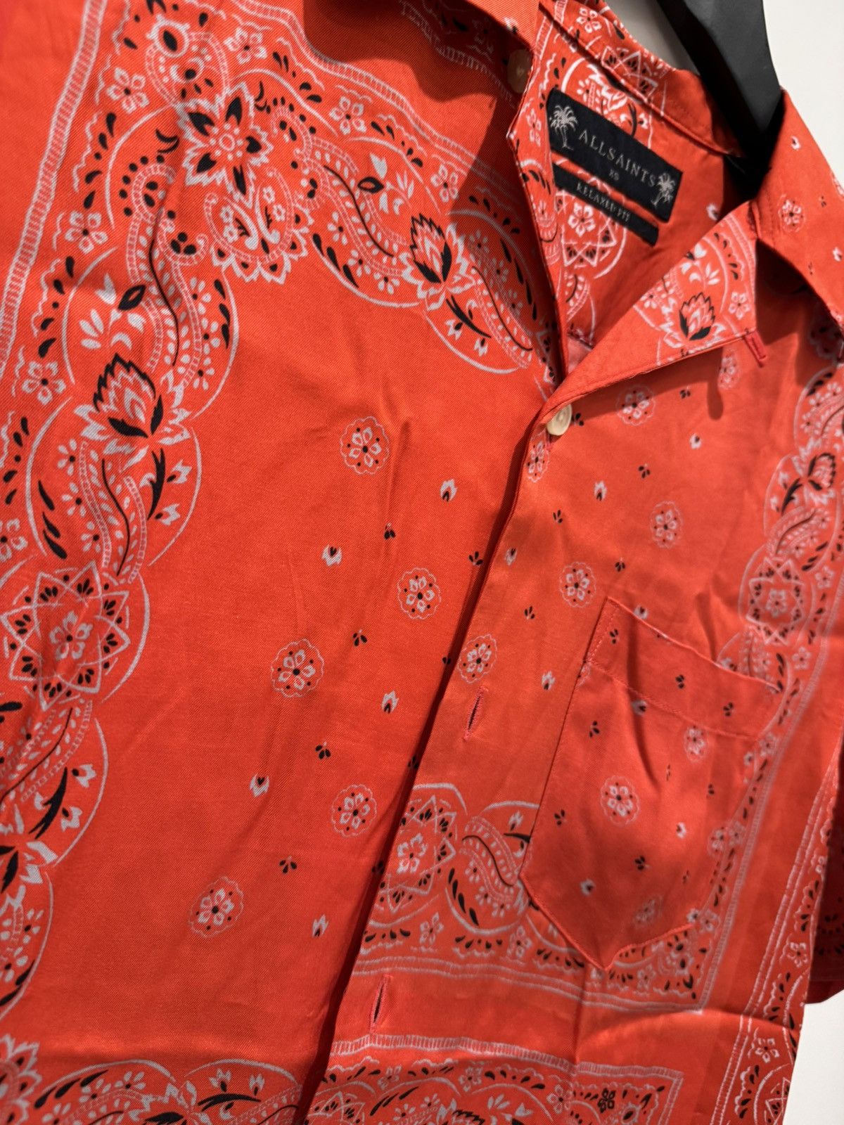 Allsaints ALLSAINTS Tikal Short Sleeve Bandana Print Shirt Size US XS / EU 42 / 0 - 4 Thumbnail