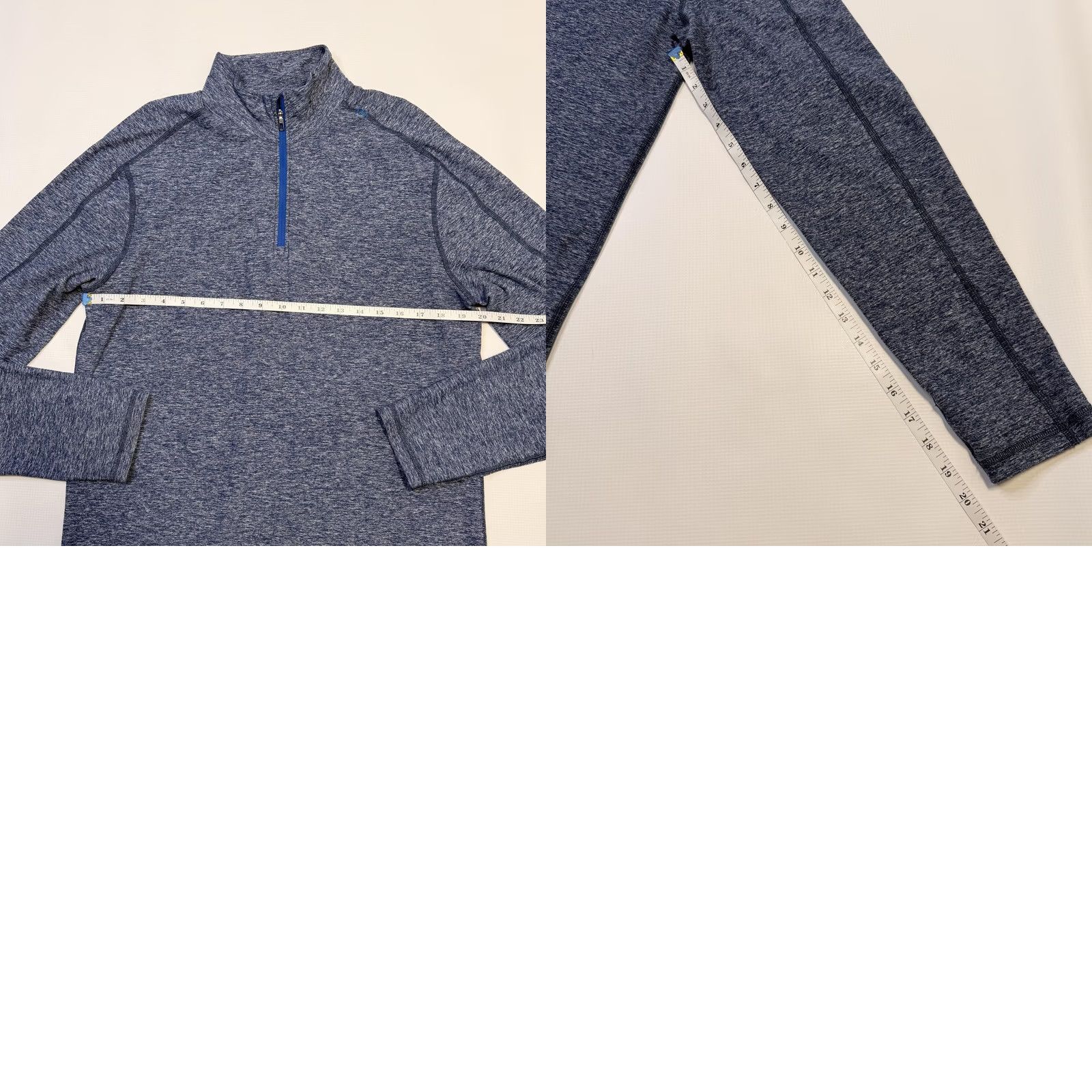Lululemon Lululemon Mens Pullover 1/4 Zip Long Sleeve Blue Raglan Athletic Running Gym Pullover Shirt Size US L / EU 52-54 / 3 - 8 Thumbnail
