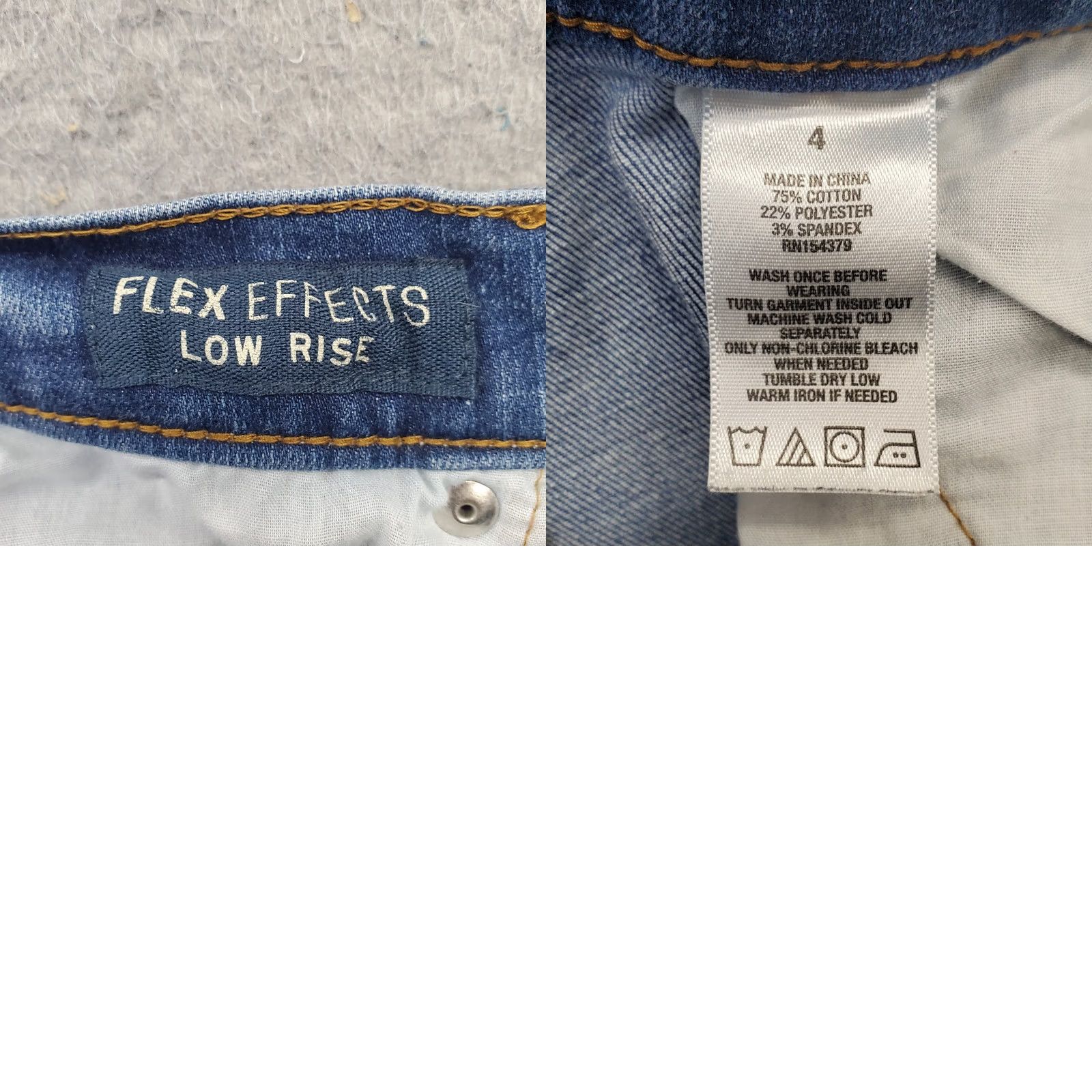 Vintage Aéropostale Jeans Womens Size 4 Blue Denim Low Rise Distressed Skinny Leg" Size 27" / US 4 / IT 40 - 8 Thumbnail