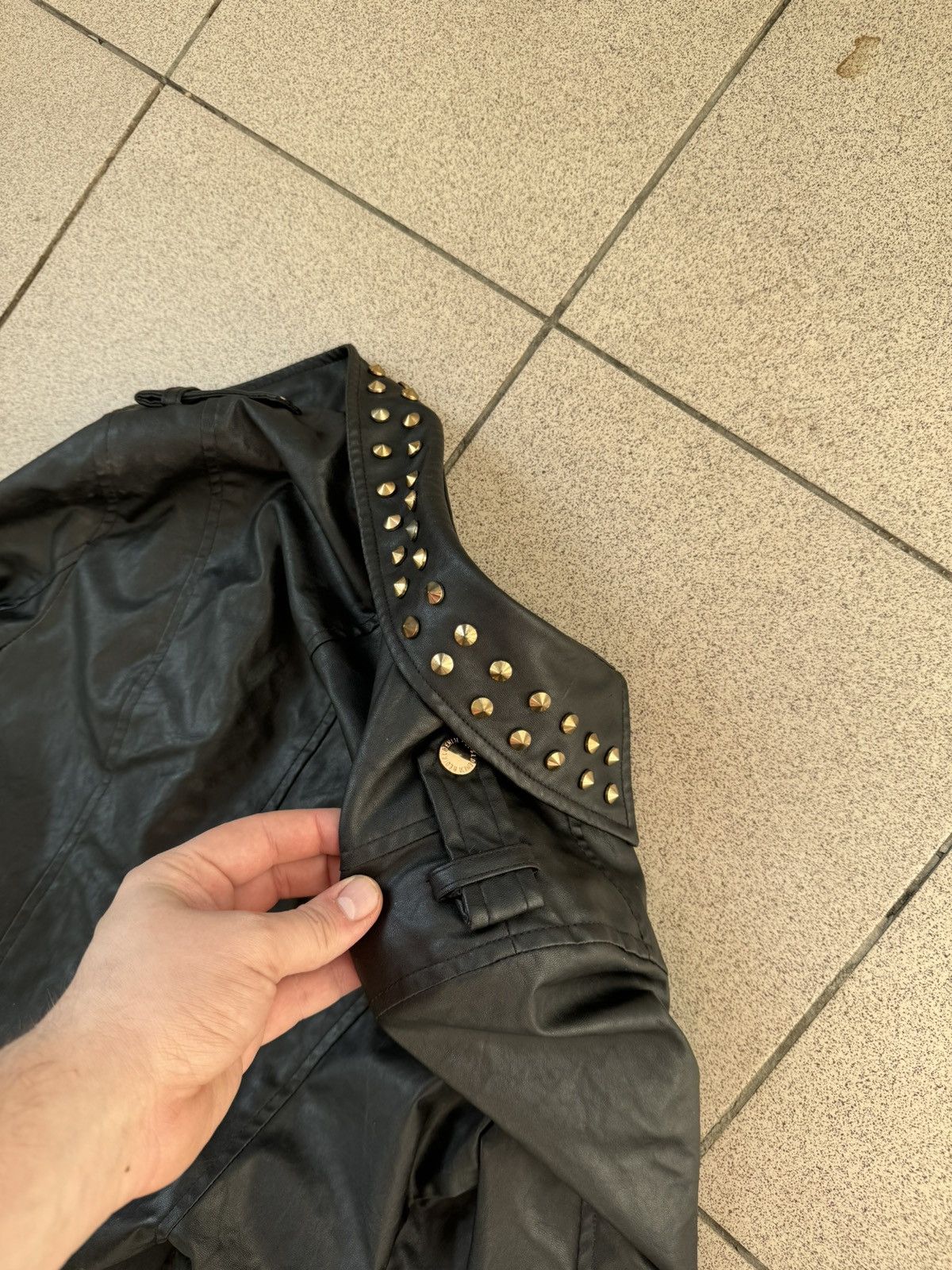 If Six Was Nine × Japanese Brand × Junya Watanabe Vintage Japanes Leather Rick Owen’s Style Rivets Jacket Size US S / EU 44-46 / 1 - 8 Thumbnail