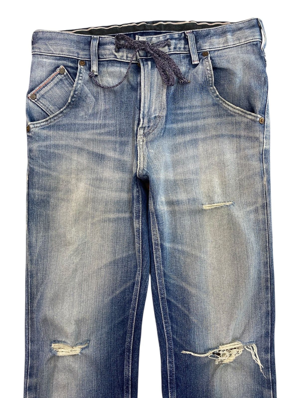 Edwin Edwin Faded Wash Ripped Style Soft Jeans Size US 31 - 2 Thumbnail