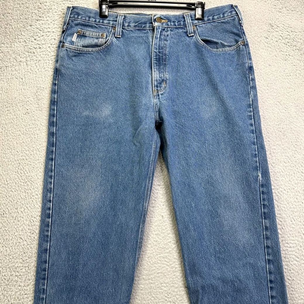 Carhartt Carhartt Jeans Mens 40X32 Relaxed Fit Straight Denim Blue Cotton B460 DVB Size US 40 / EU 56 - 4 Thumbnail