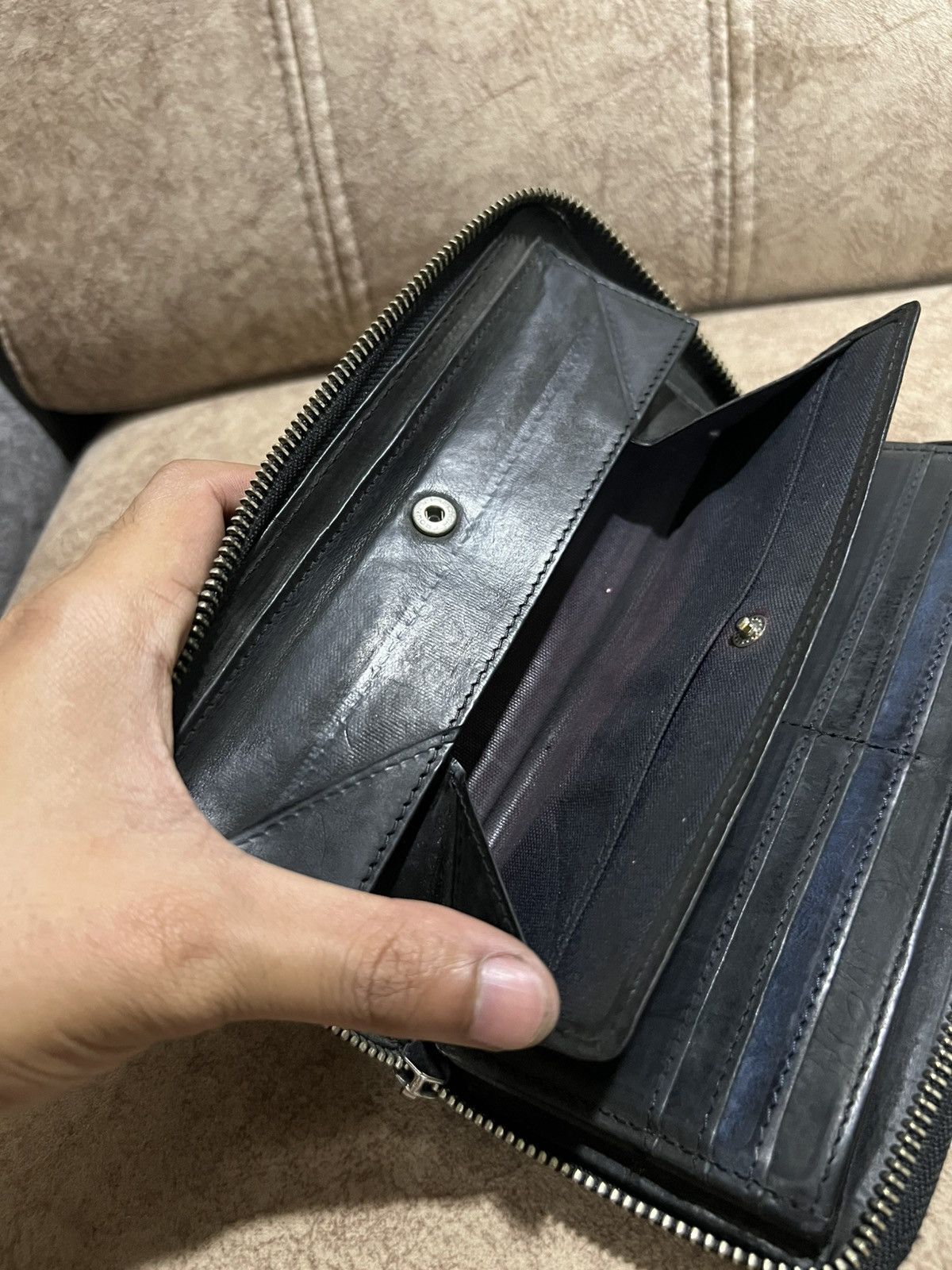 Creed × Genuine Leather × Isamu Katayama Backlash Creed 🇯🇵 Classic Continental Zip Around Leather Long Wallets Size ONE SIZE - 9 Thumbnail