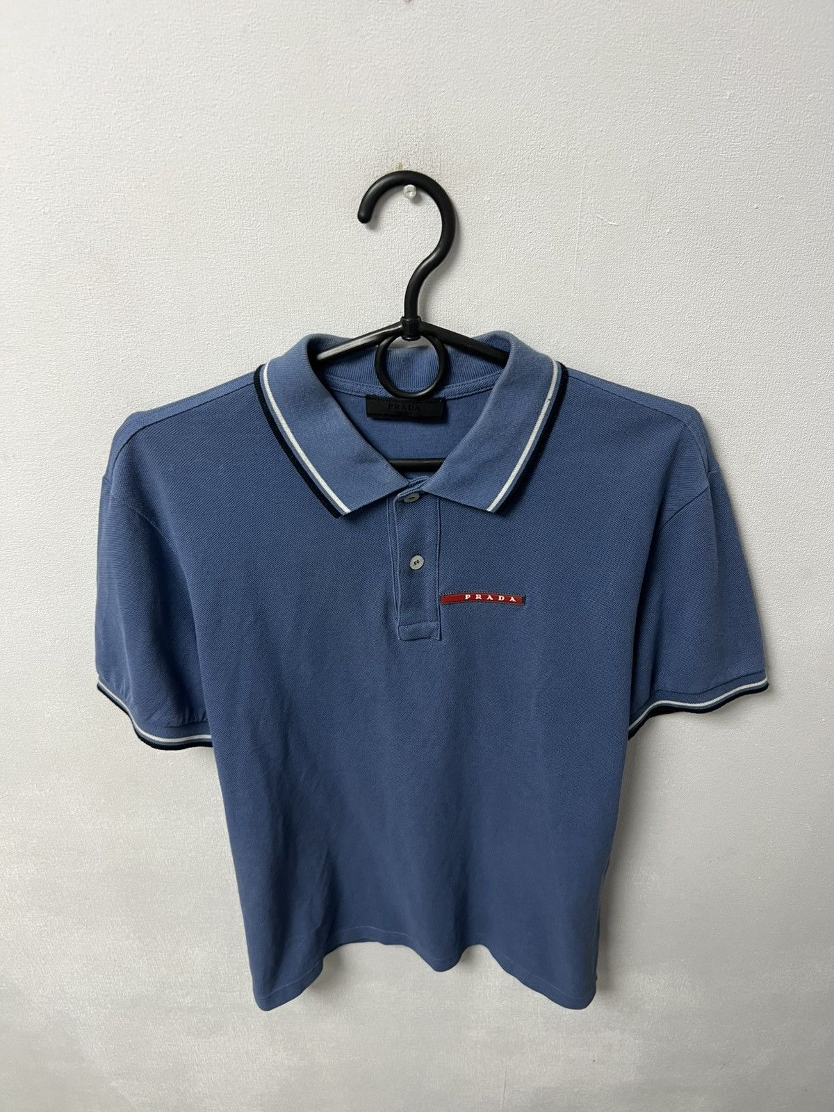 Prada Vintage Prada Polo T Shirt Red Tab Logo Size US L / EU 52-54 / 3 - 2 Thumbnail