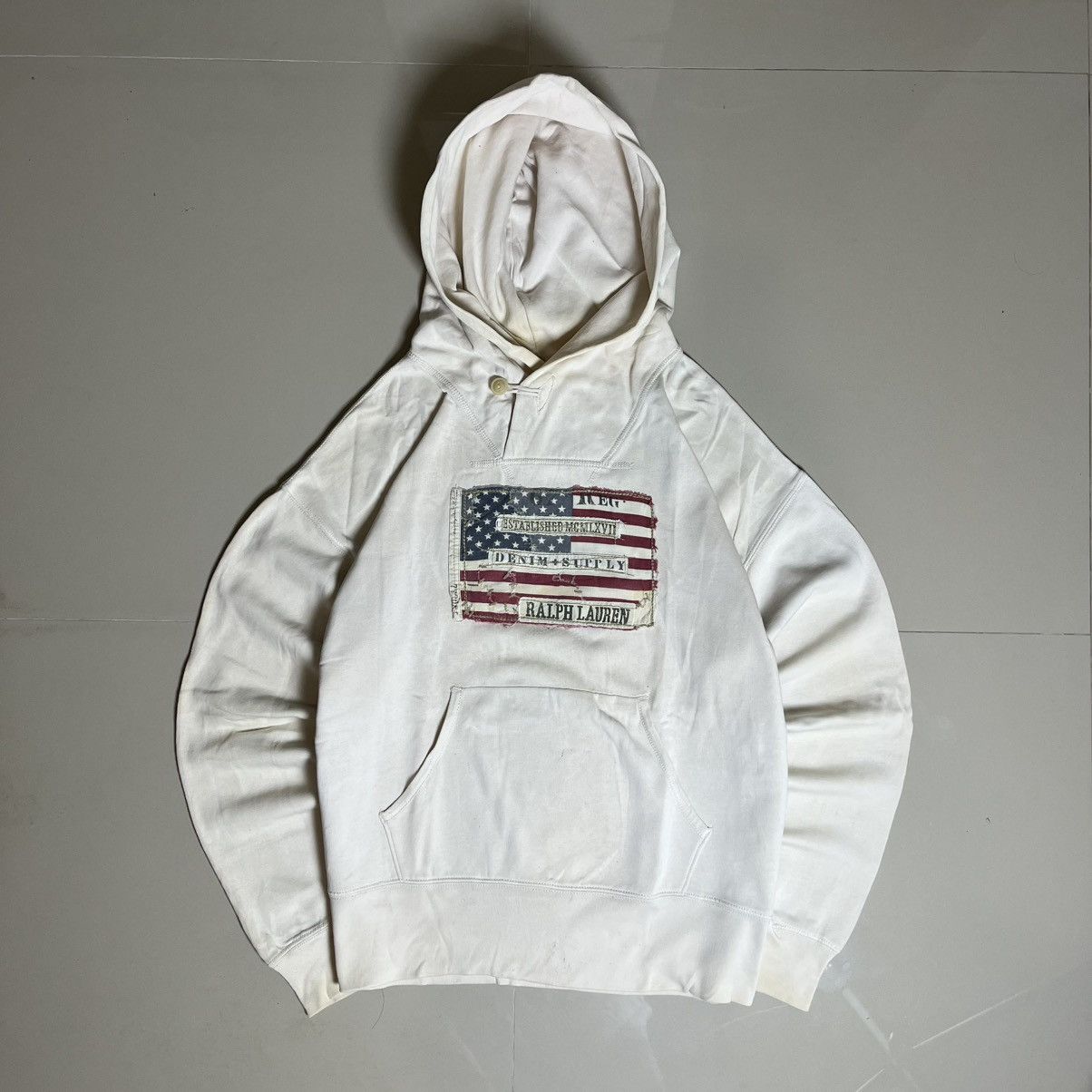 Polo Ralph Lauren Vintage Polo Ralph Lauren USA Flag Hoodie – XL Fit Size US XL / EU 56 / 4 - 1 Thumbnail