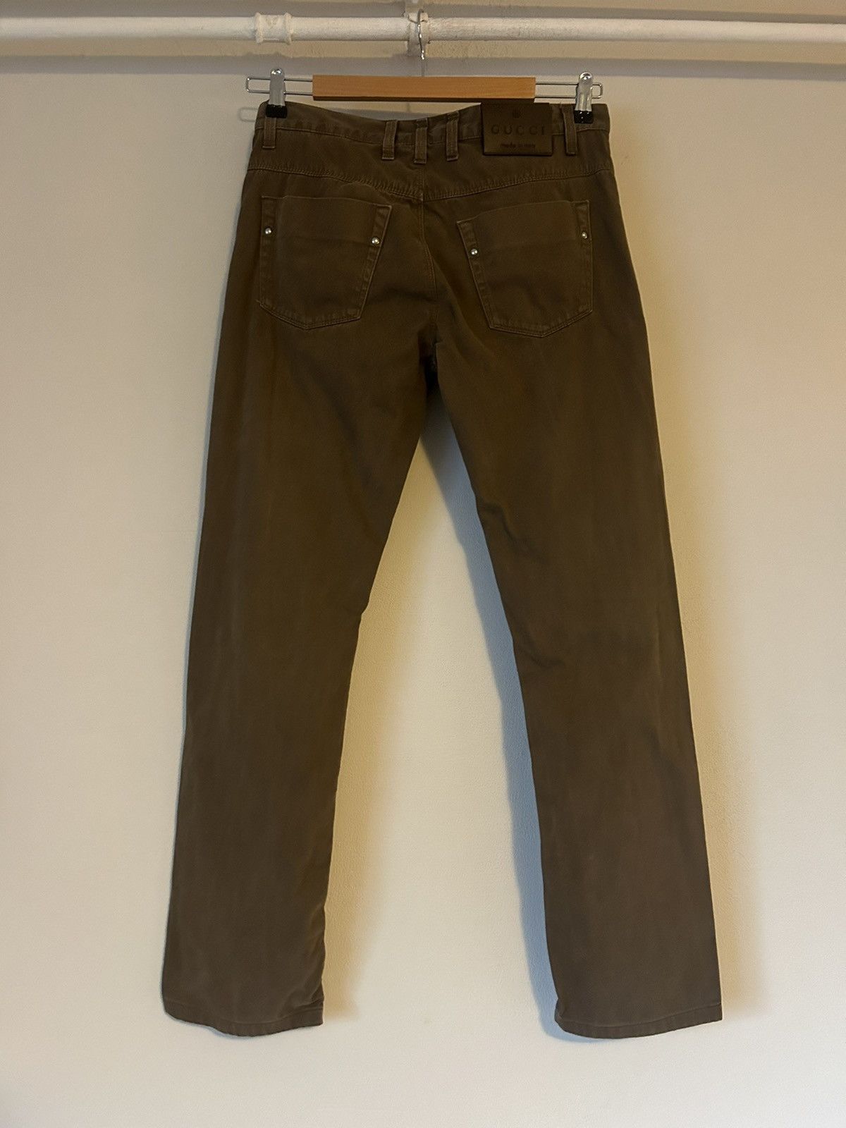 Gucci Gucci Olive-Brown Skinny Cotton Jeans Size US 30 / EU 46 - 8 Thumbnail