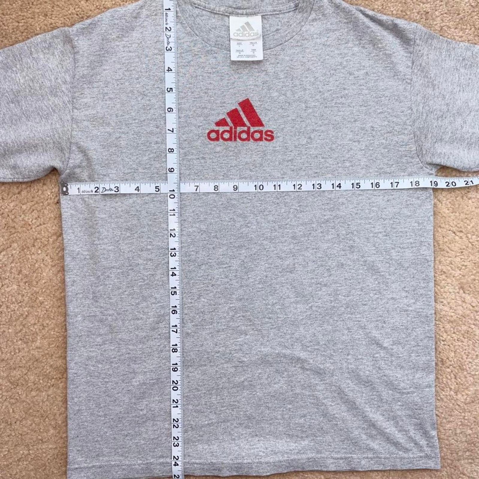 Adidas Vintage Y2K Gray / Red Adidas Logo Graphic Long Sleeve Tee Size L / US 10 / IT 46 - 5 Thumbnail