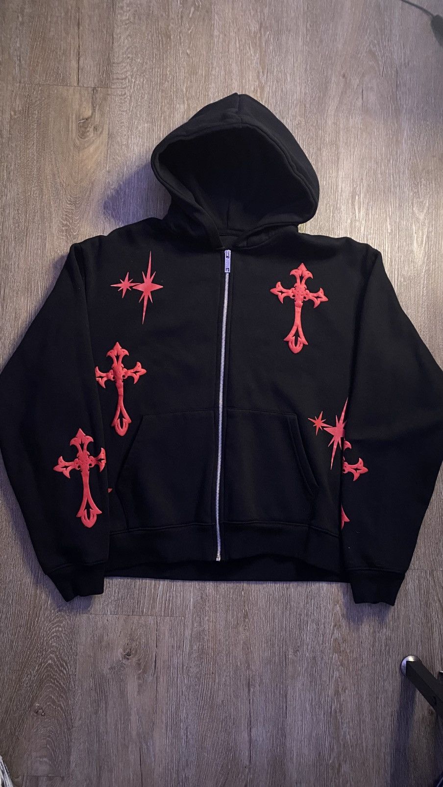 Other Red Cross Puff Print Hoodie Size US M / EU 48-50 / 2 - 2 Thumbnail