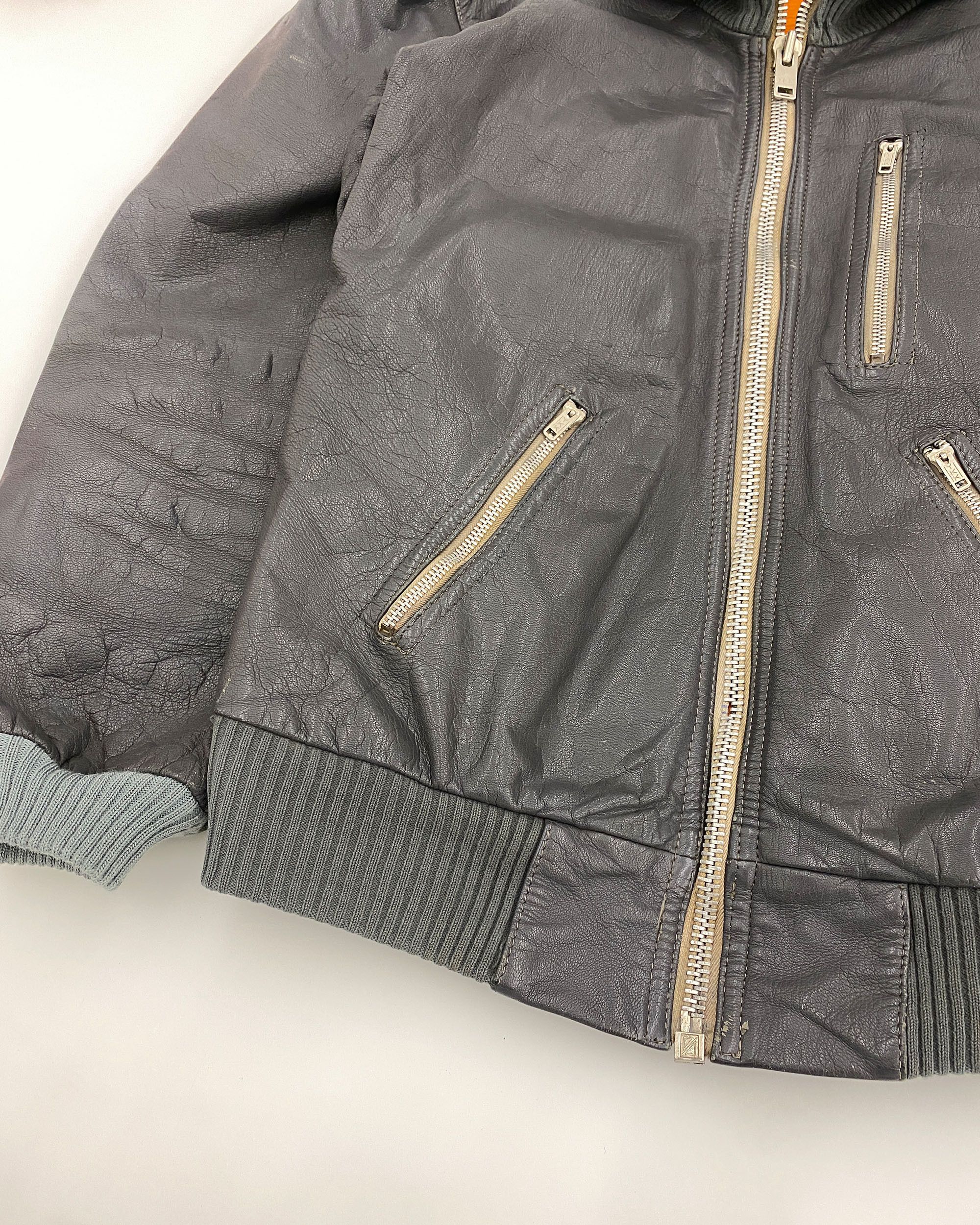 Vintage 1970s German Leather Flightjacket Size US L / EU 52-54 / 3 - 7 Thumbnail