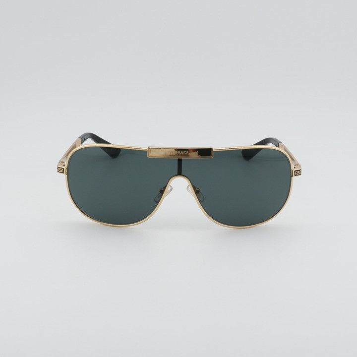 Versace Versace VE2293 1002/87 Square Sunglasses - Gold Frame, Grey Size ONE SIZE - 2 Thumbnail