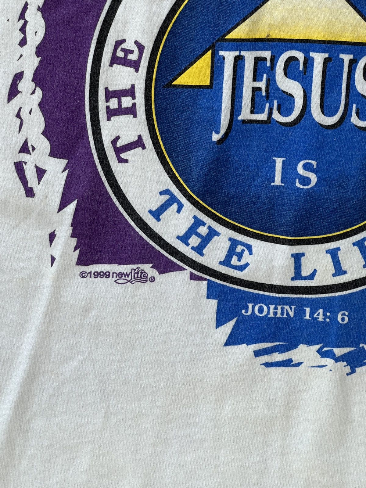 Vintage Vintage 1999 Jesus The Way Truth Life Religious Tee Large Size US L / EU 52-54 / 3 - 6 Thumbnail