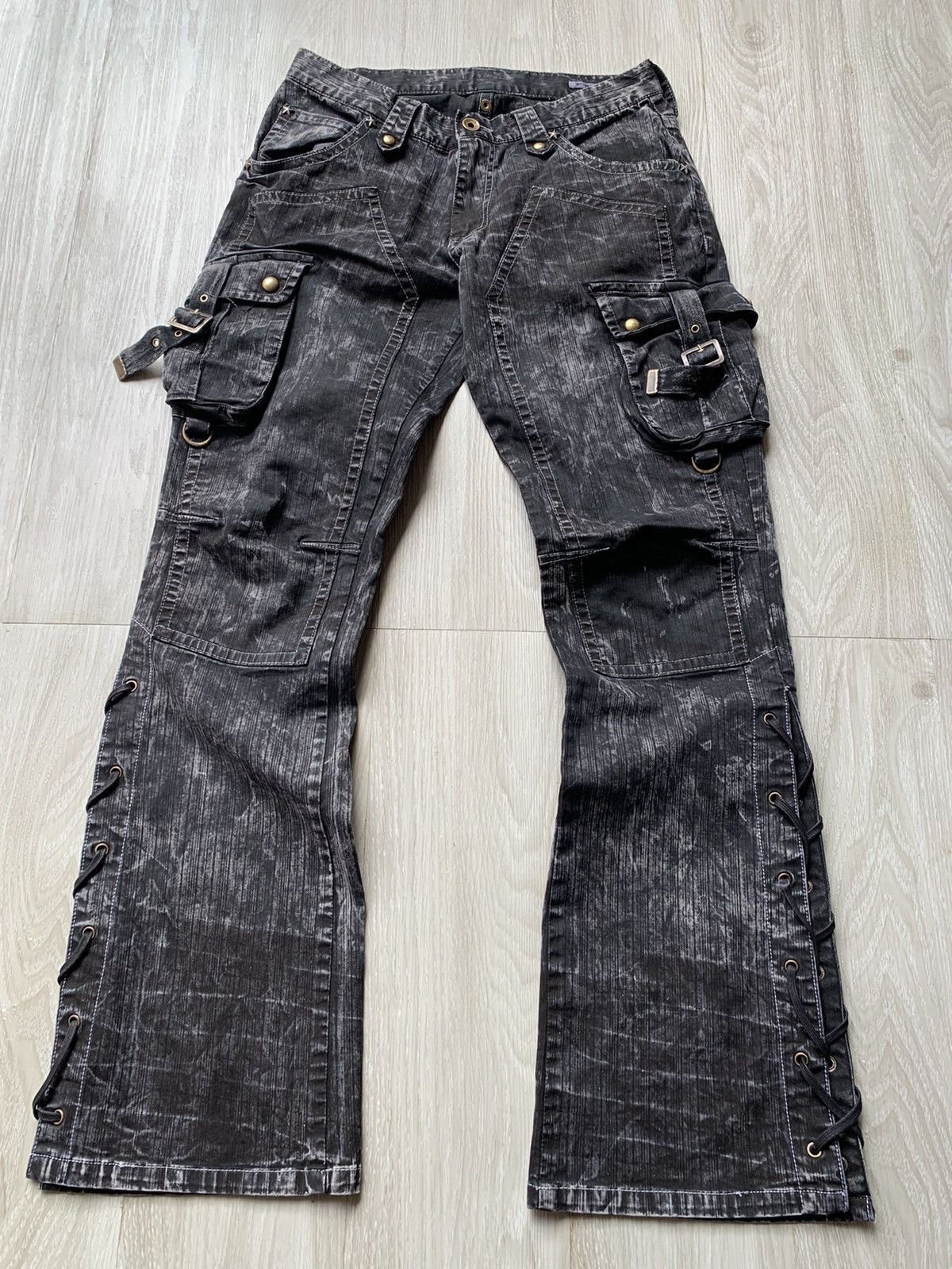 semanticdesign SEMANTIC DESIGN whiskered flare cargo pants | Grailed
