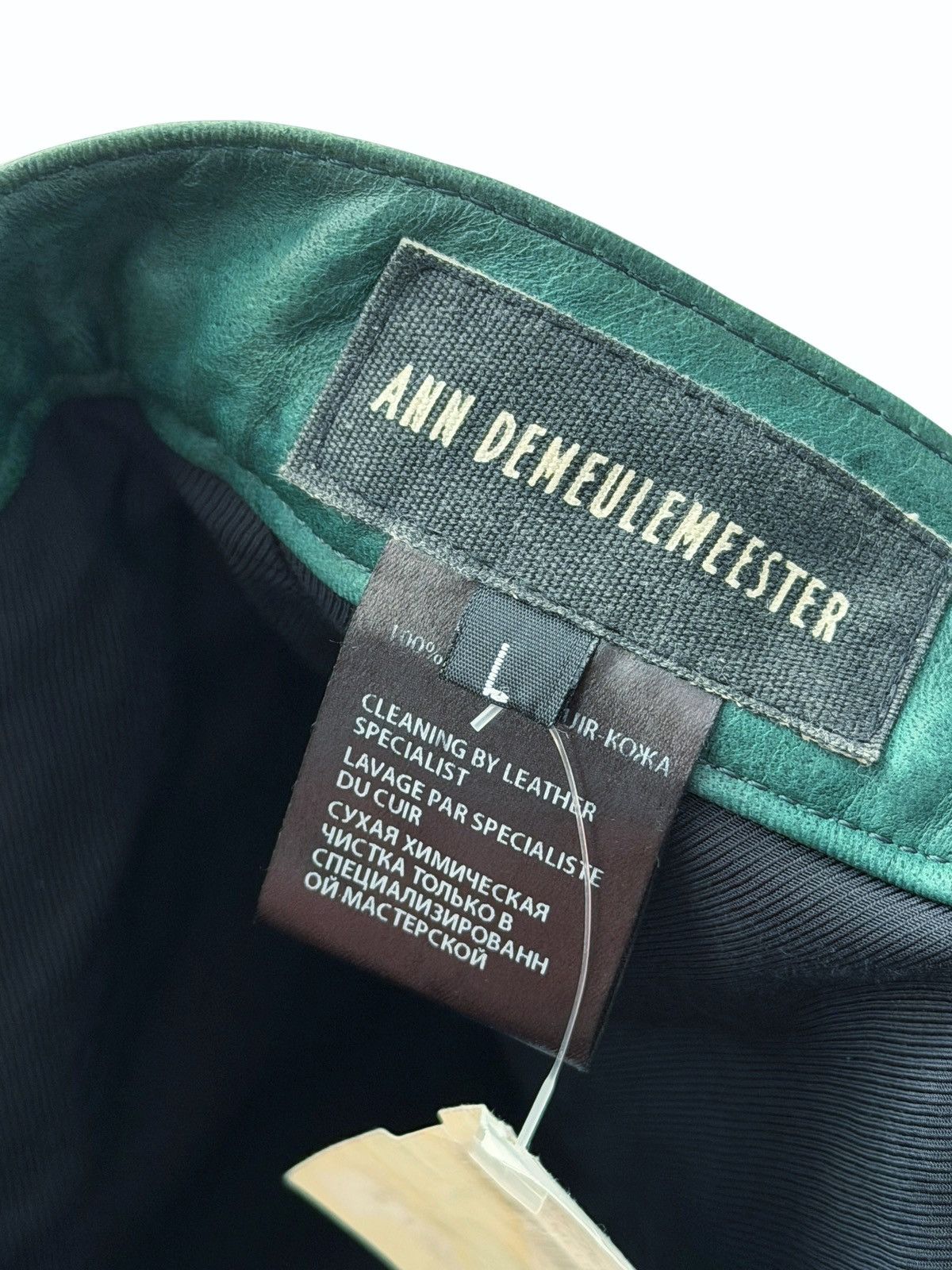 Ann Demeulemeester $1695 Green Leather Trouser Size US 34 / EU 50 - 3 Thumbnail