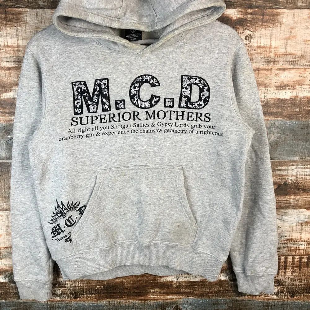 Japanese Brand M.C.D punk rock Grey Hoodie sweatshirt #A1510 Size US XS / EU 42 / 0 - 8 Thumbnail