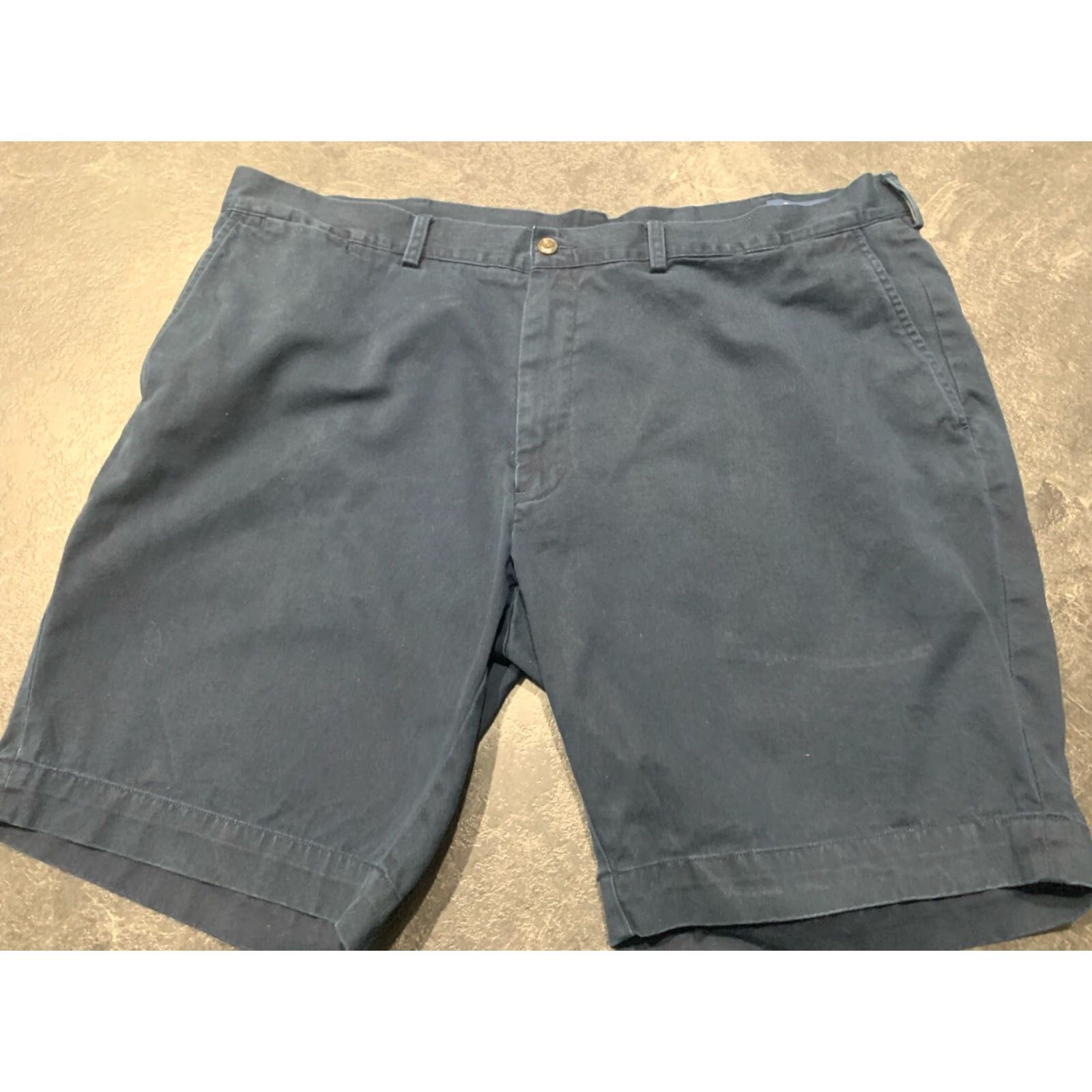 Polo Ralph Lauren VINTAGE Polo Ralph Lauren Chino Shorts Mens 42 Regular Fit Flat Front Navy Green Stretch Men Size US XL / EU 56 / 4 - 2 Thumbnail