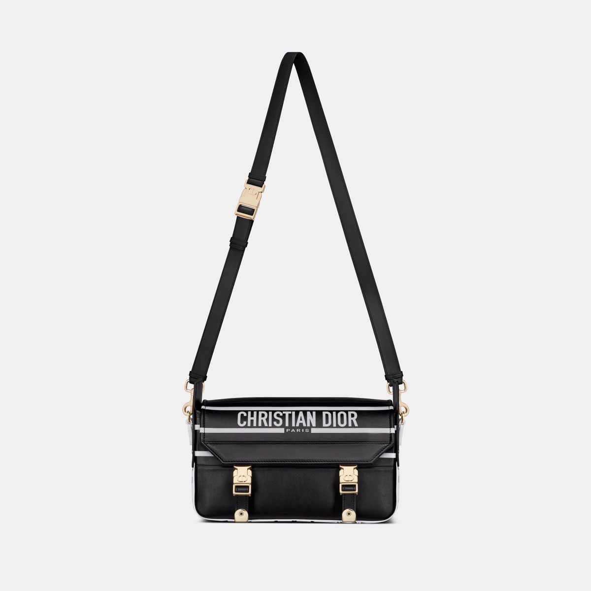Dior o1bcso1str1124 Size: OS /Small Diorcamp Bag in Black/White Size ONE SIZE - 4 Thumbnail
