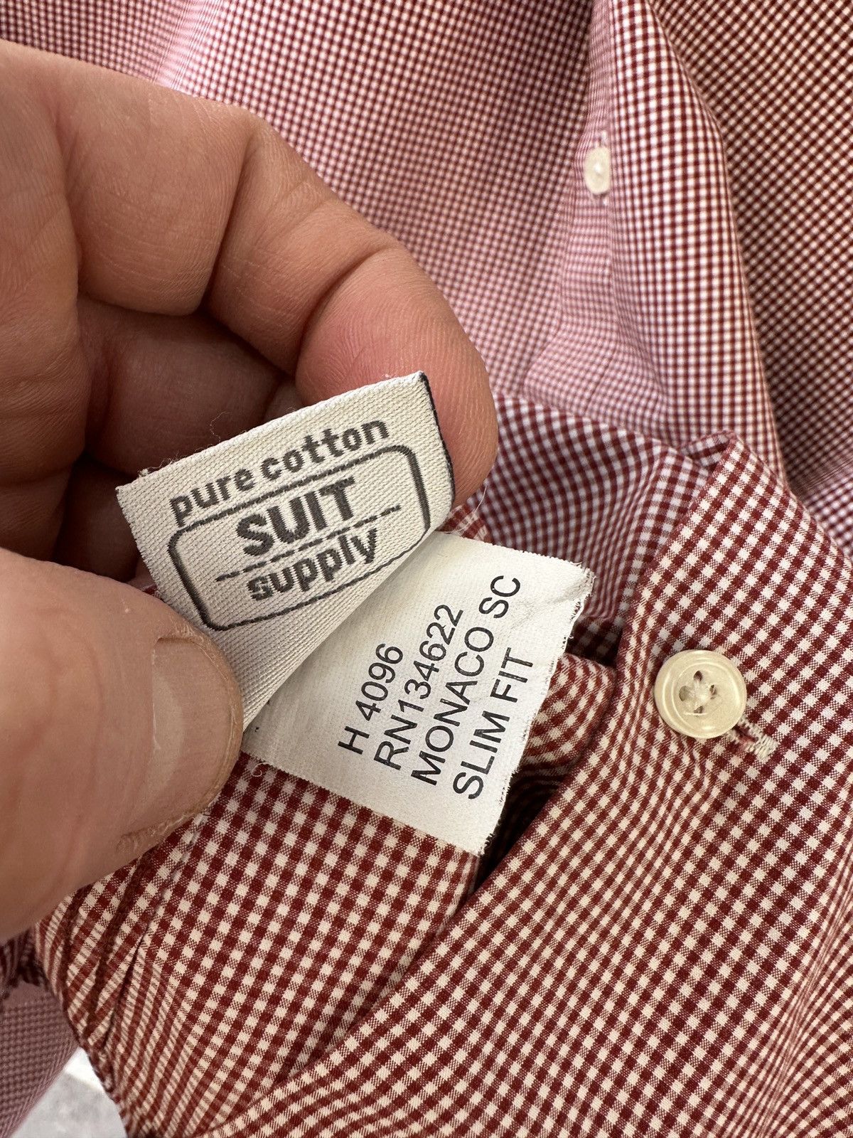 Suitsupply Suitsupply Dress Shirt Monaco Slim Fit Spread Collar 39 M Size US M / EU 48-50 / 2 - 7 Thumbnail