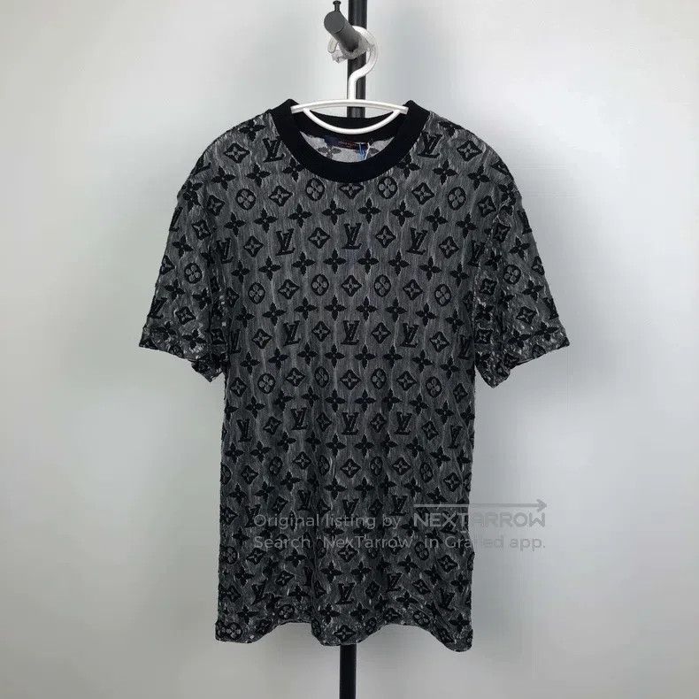 Louis Vuitton Full print presbyopia black short sleeve