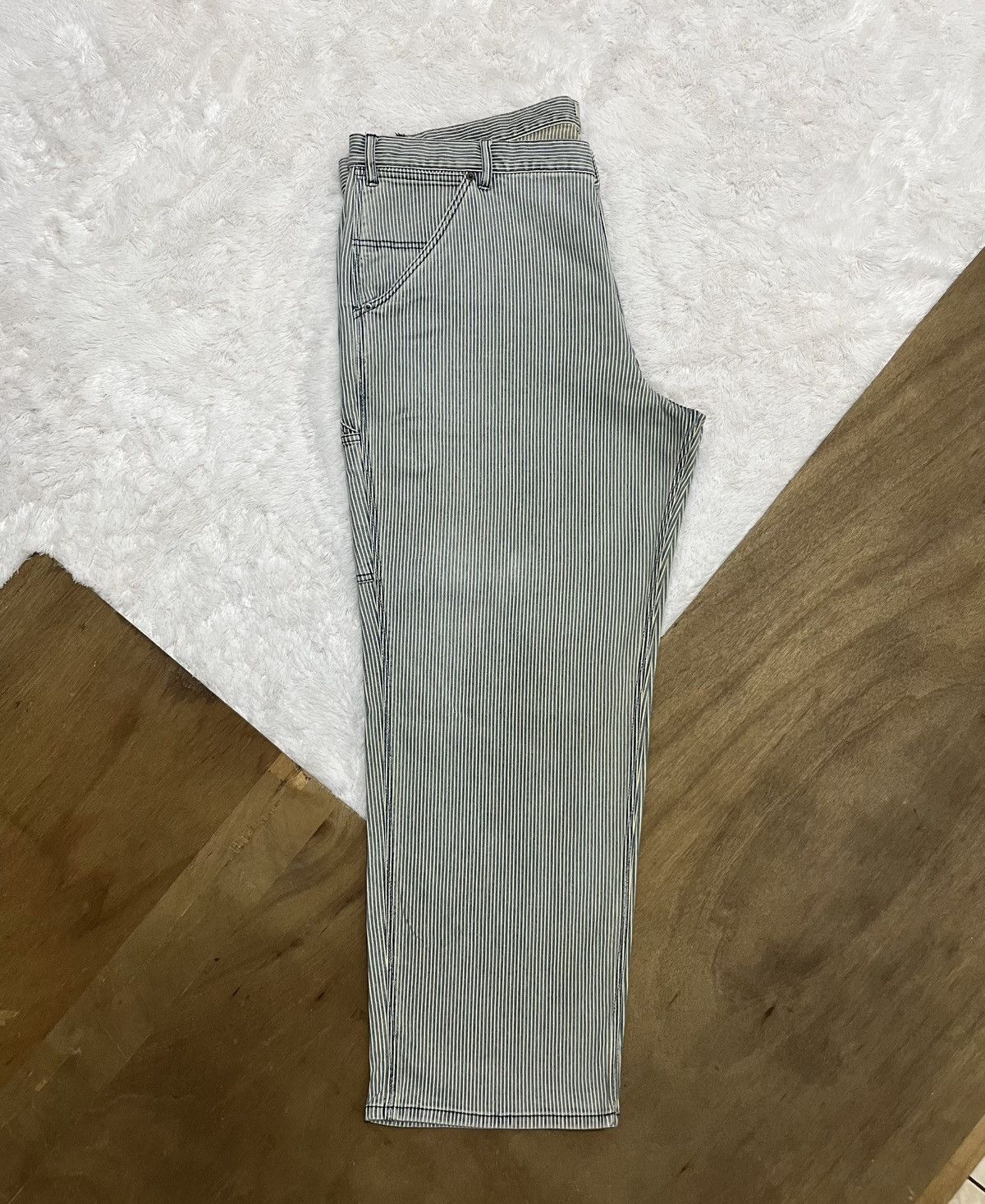 Other Vintage B.C Factory Hickory Stripe Carpenter Pants Baggy Size US 44 / EU 60 - 5 Thumbnail