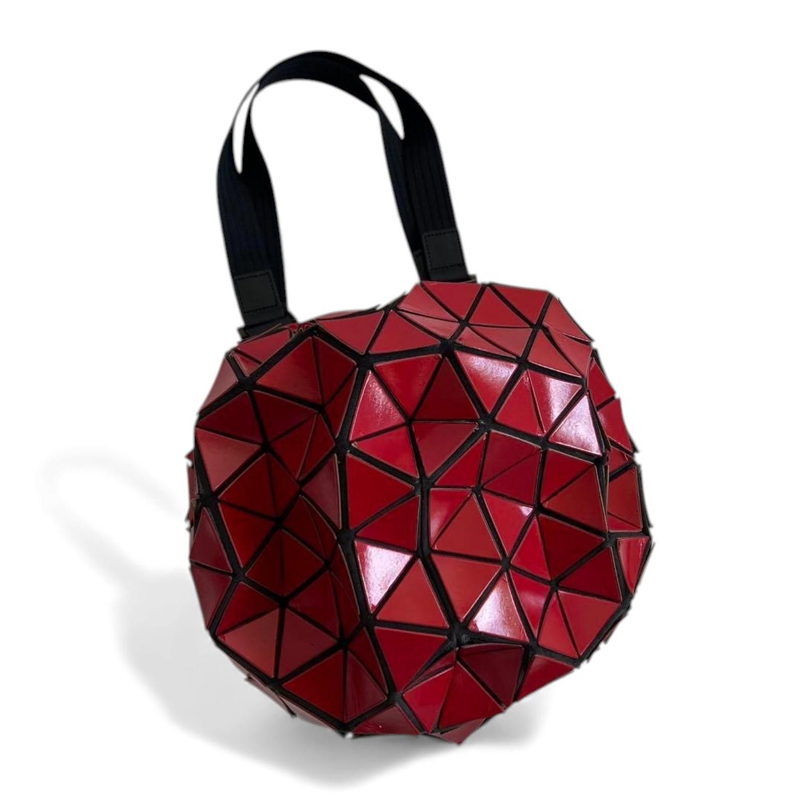 Issey Miyake Issey Miyake Pleats Please - Red Geometric Shoulder Bag Size ONE SIZE - 3 Thumbnail